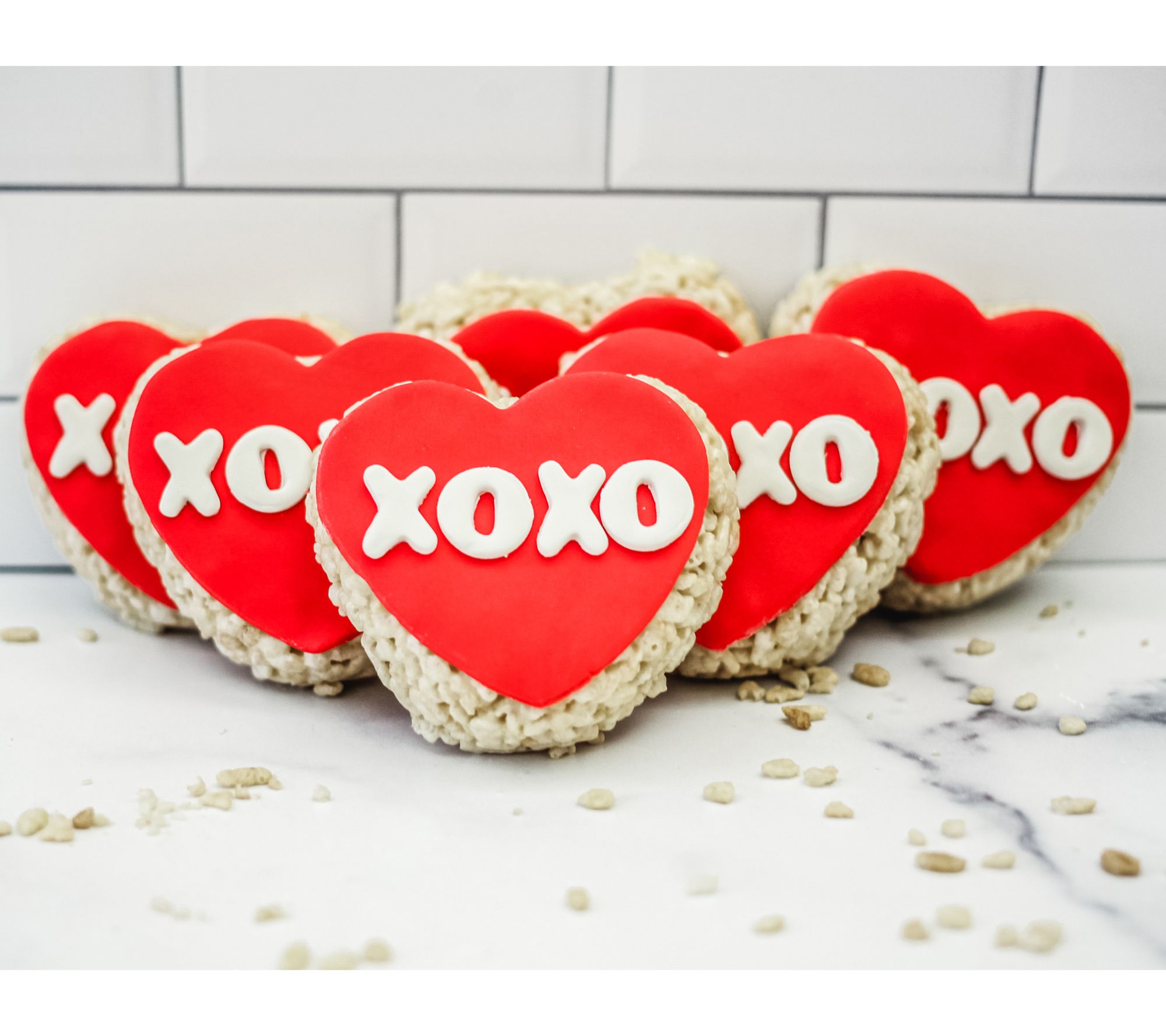 Creative Crispies 6Pc Valentine's XOXO Conversation Hearts