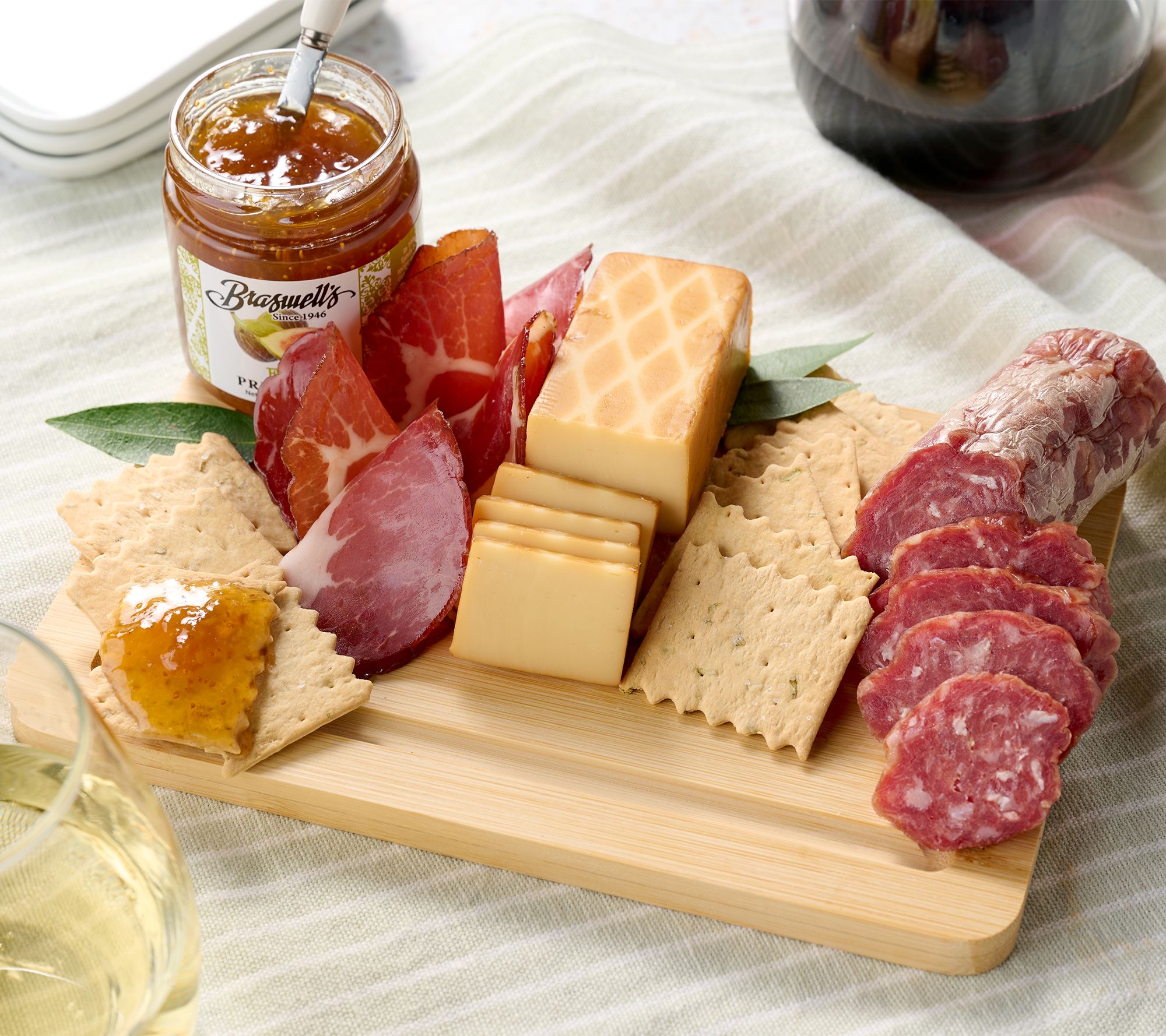 Sergio's 6-pc Artisan Charcuterie Assortment w/ Bamboo Board