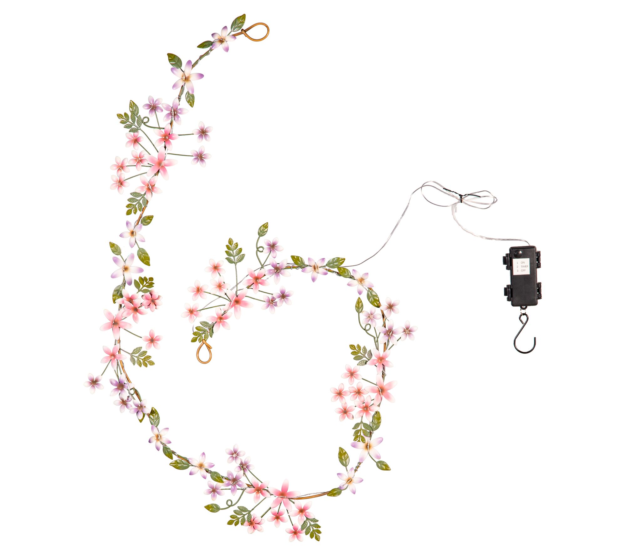 Plow & Hearth Battery Operated Metal Floral Garland