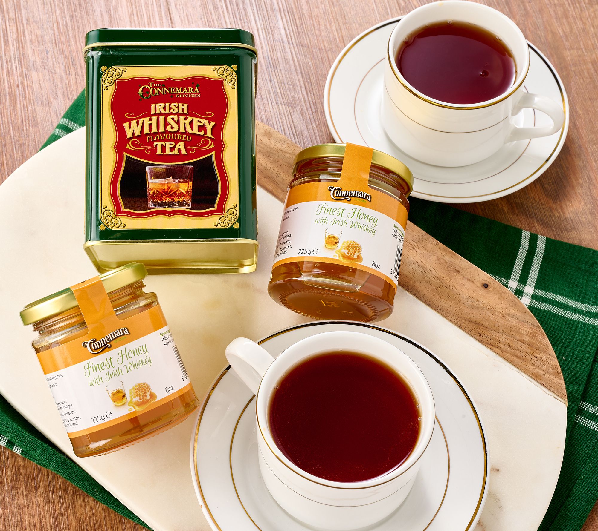 Connemara Kitchen Irish Whiskey Tea & Honey Set