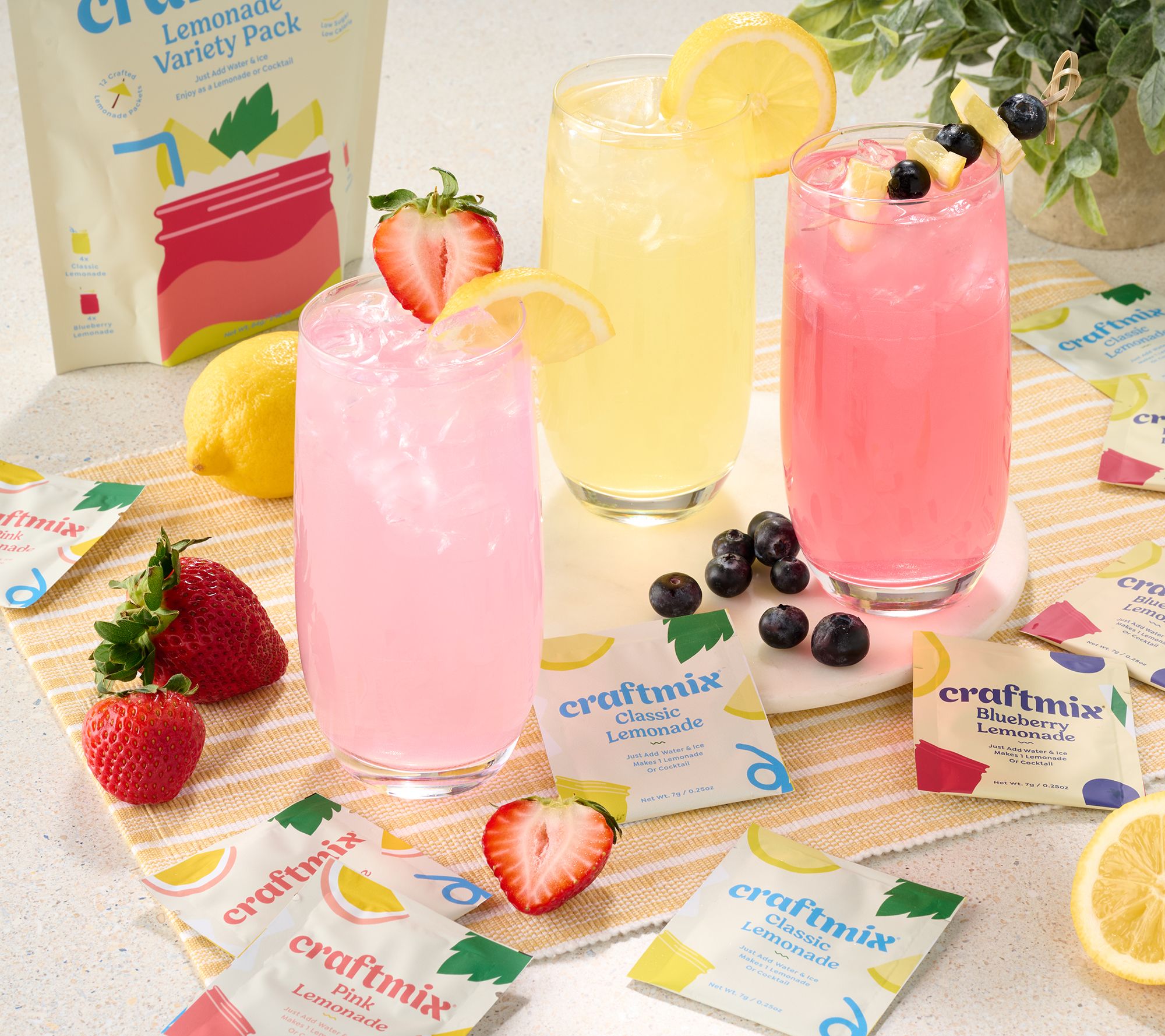 Craftmix 24ct Instant Fresh Lemonade Mixes Variety Pack