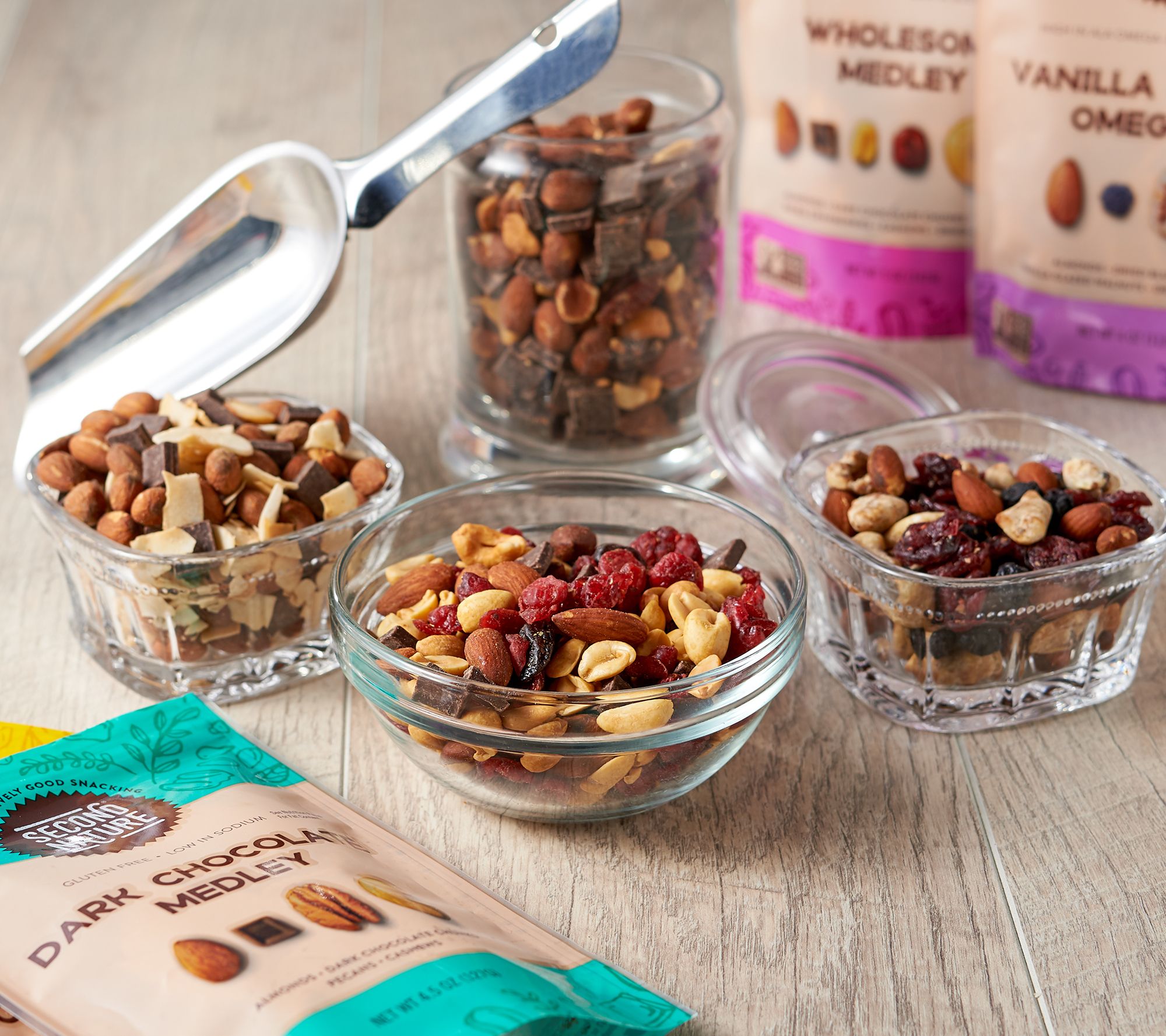 Second Nature by Sanders (8) Bags of Fruit & Nut Medley Assort - QVC.com