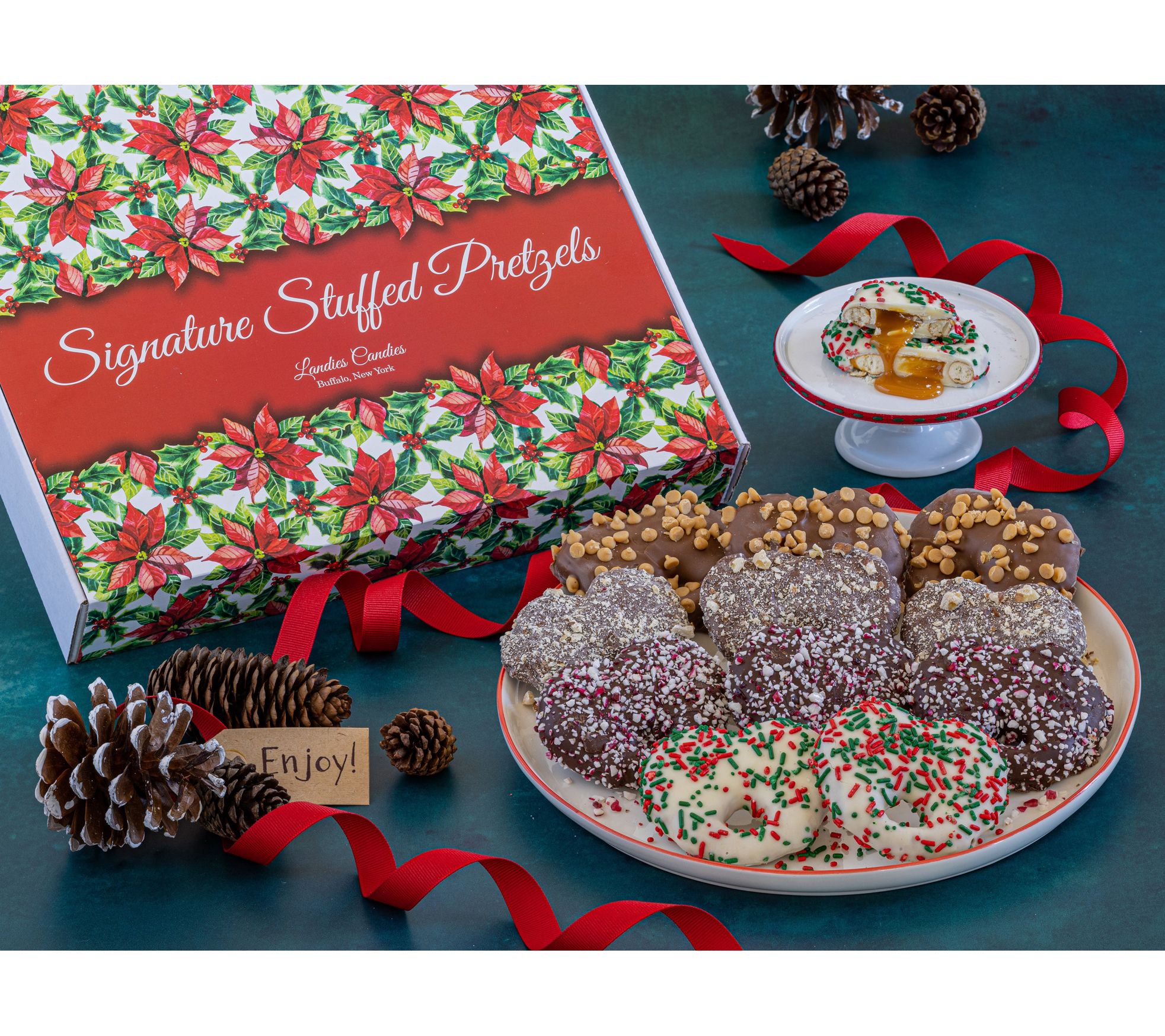Landies Candies 12Pc Signature Stuffed Pretzel s with Gift Bo