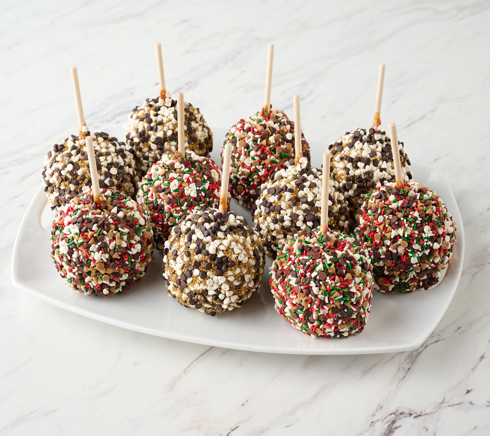 Mrs.Prindable's 10Piece Large Holiday Apples w/ Gift Boxes Box