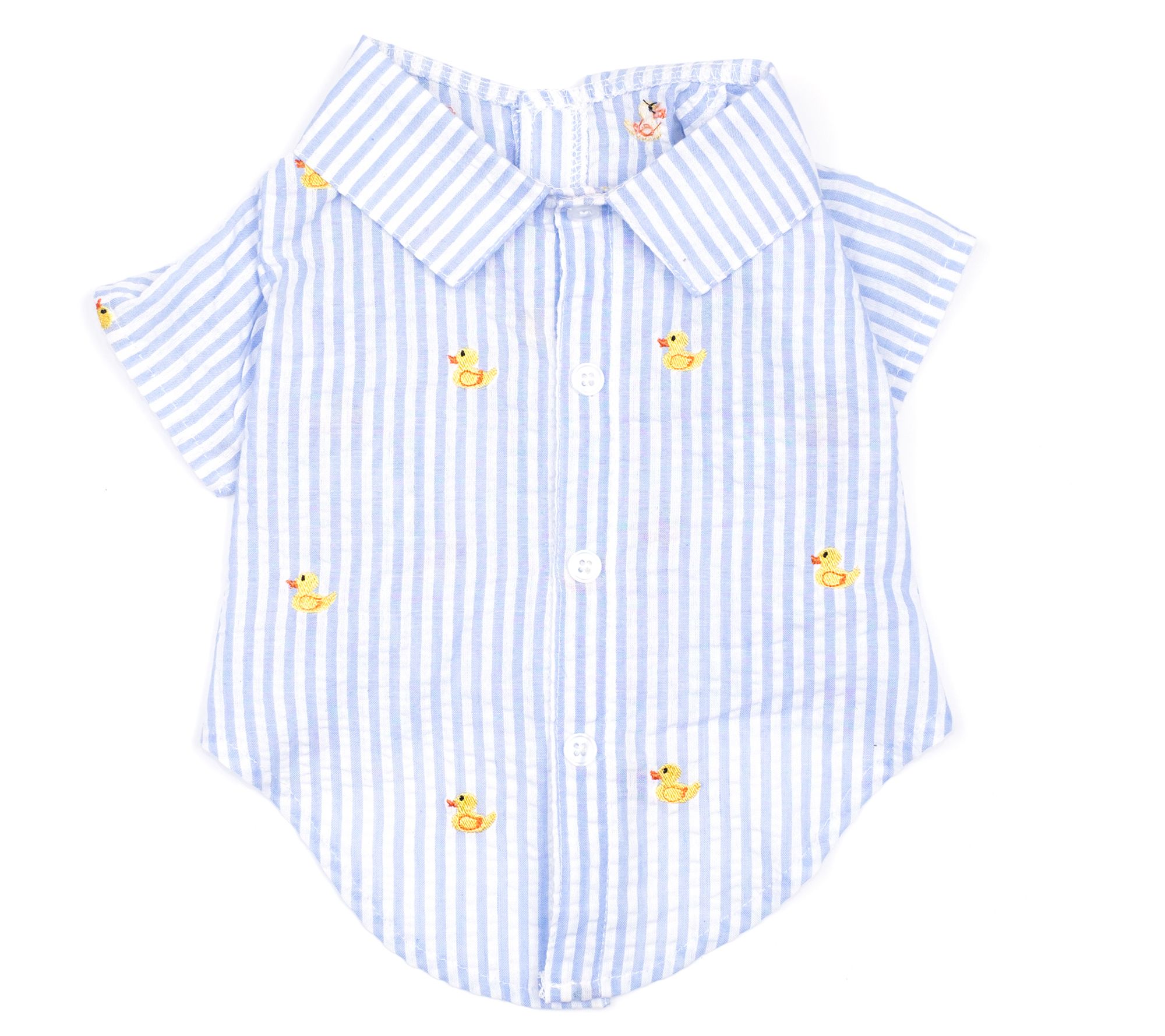 The Worthy Dog Lt. Blue Stripe Rubber Duck Shirt