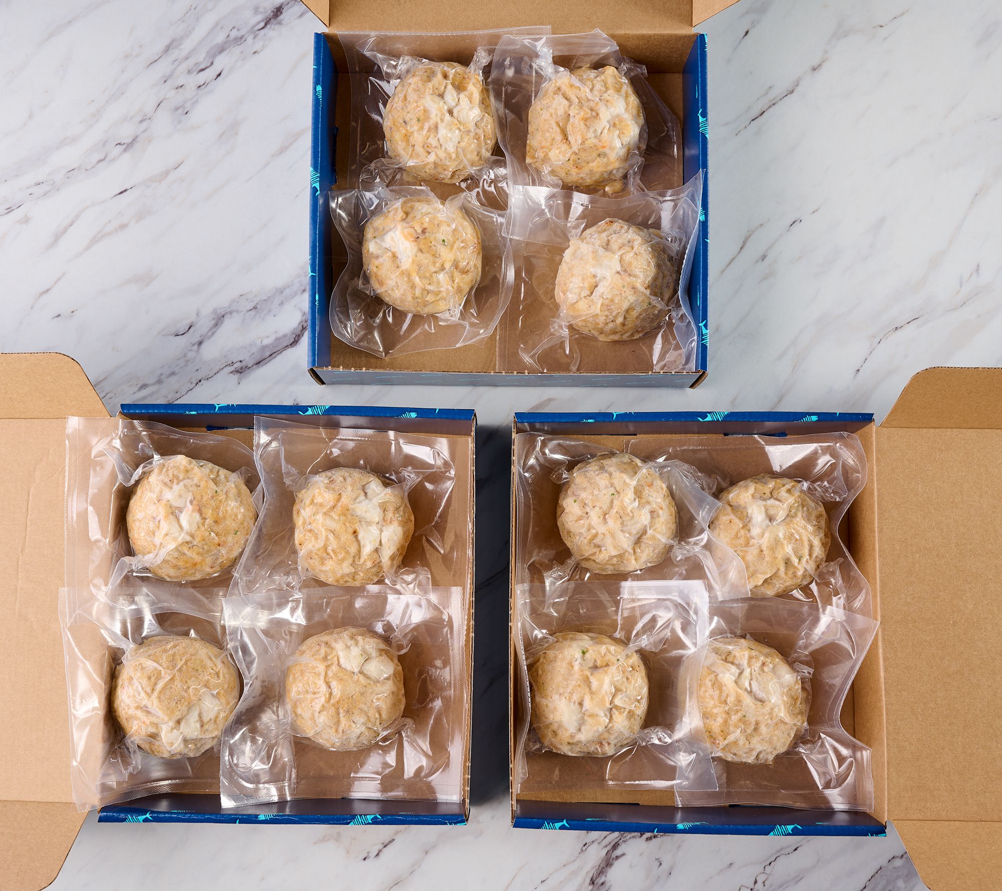 Egg Harbor (12) 4oz Jumbo Lump Crab Cakes in (3) Gift Boxes