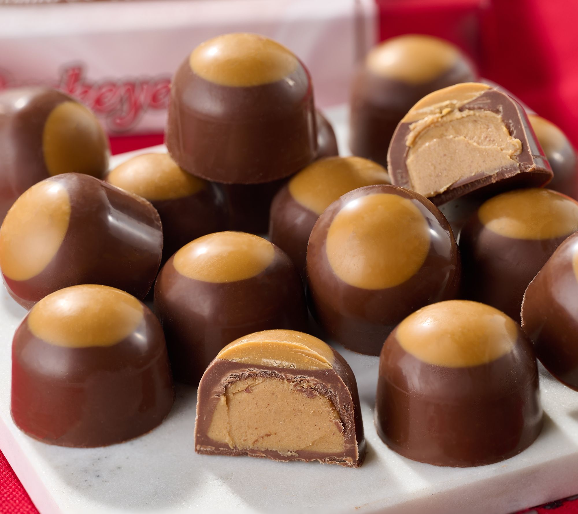 SH11/9 Anthony Thomas 24PC Milk Chocolate Buckeyes in (2) Gift Boxes