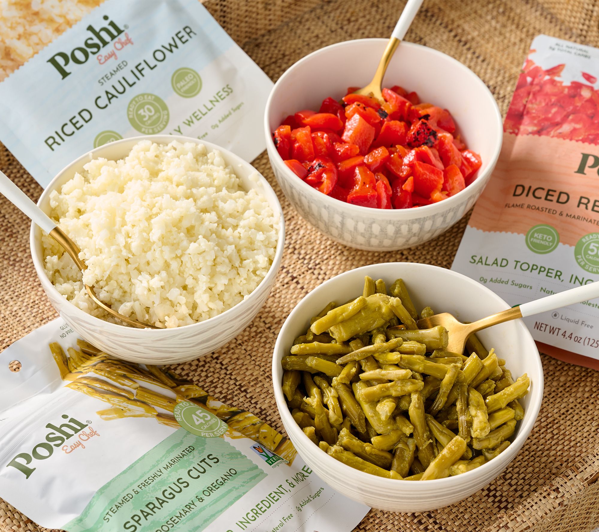 Poshi (6) Seasoned Ready to Serve Vegetable Sides