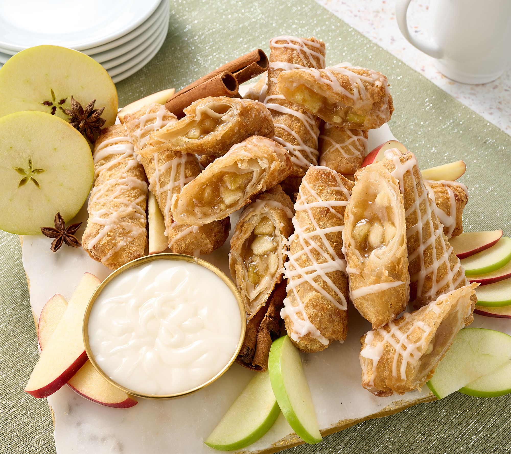 Falkor Fusion (12) 2.5-oz Apple Pie Egg Rolls & (5) 2-oz Icing