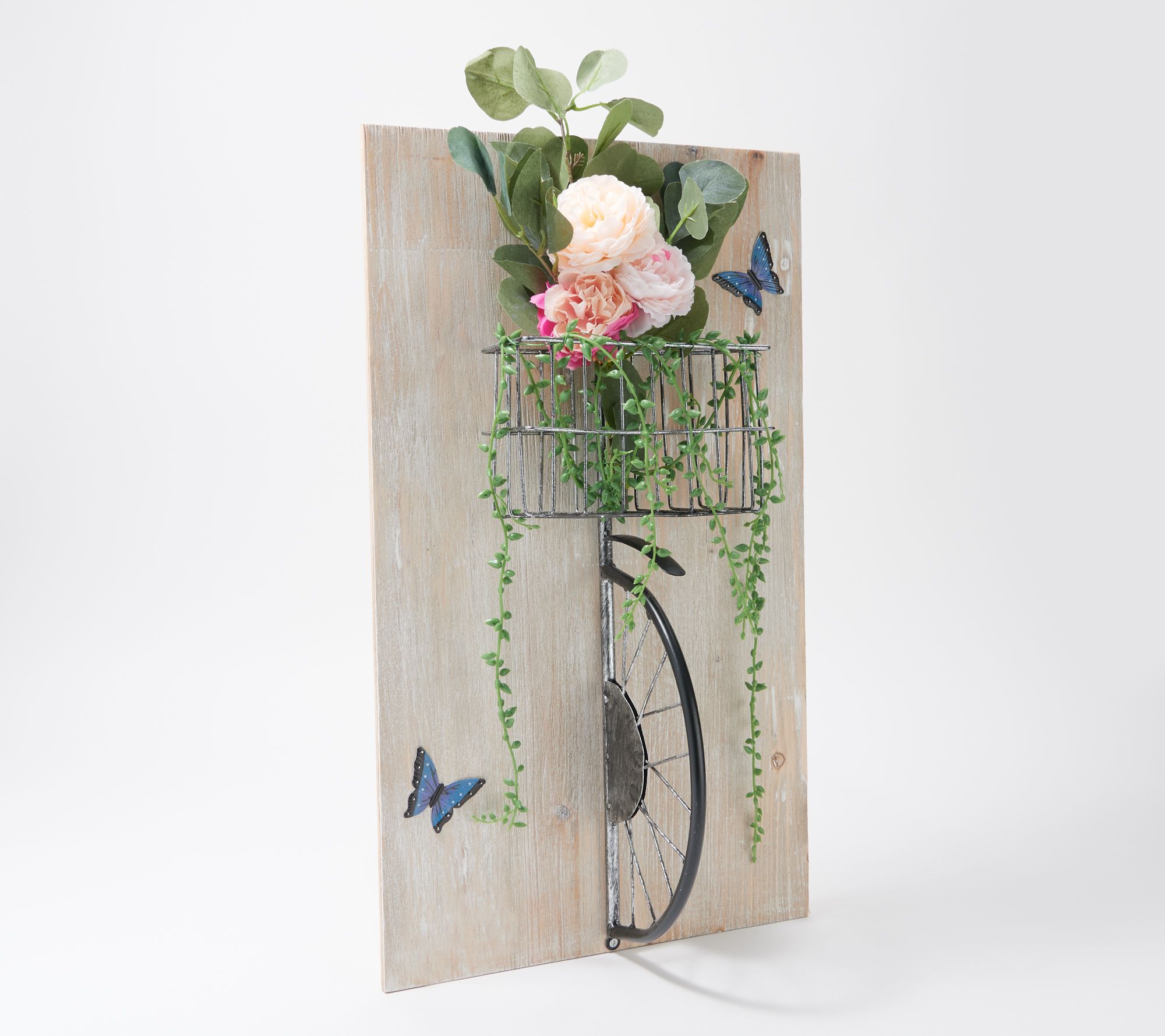 Barbara King Bicycle Wall Art with Flowers in Basket