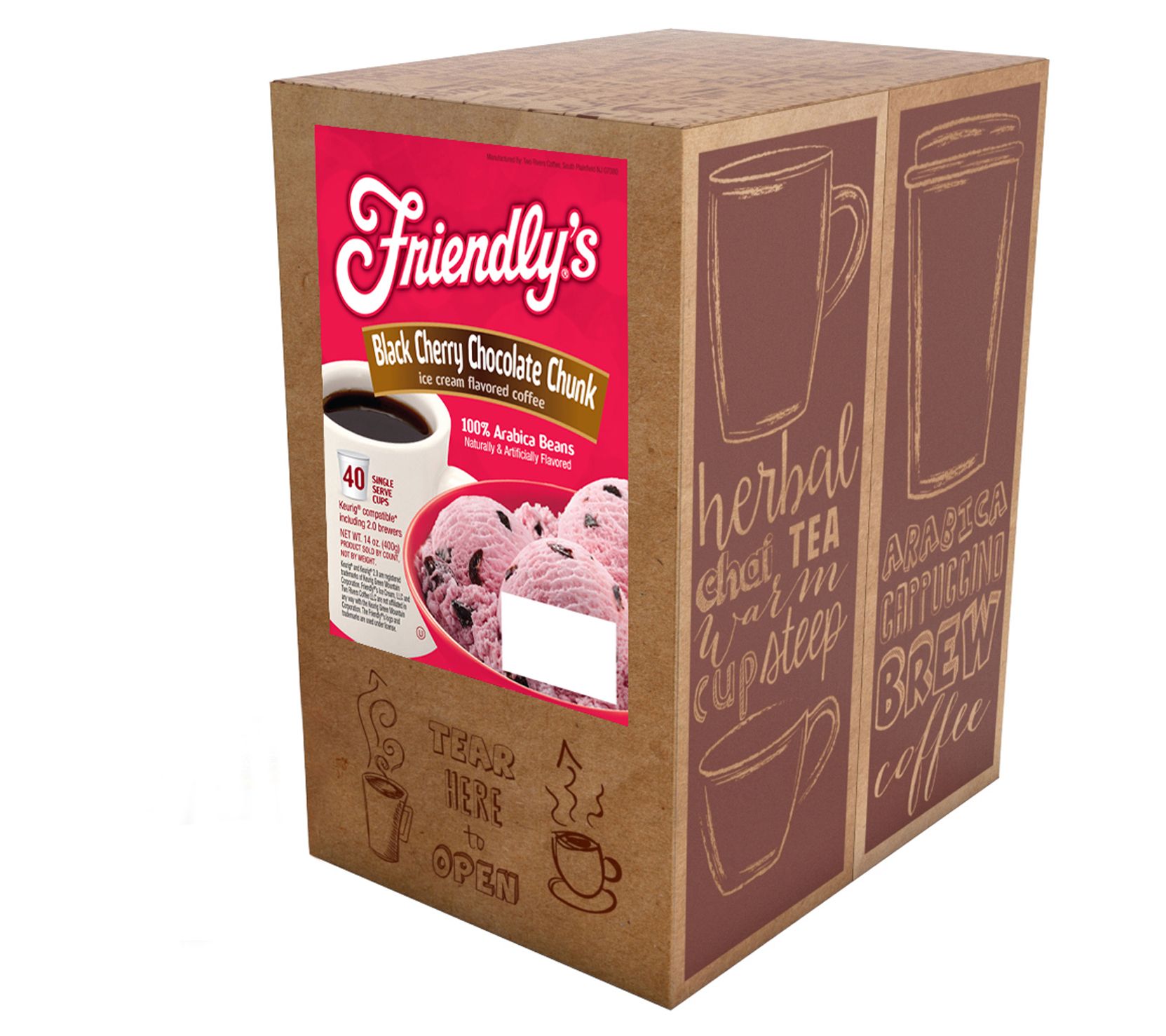 Friendly's 40-Count Black Cherry Chocolate Coffee Pods - QVC.com