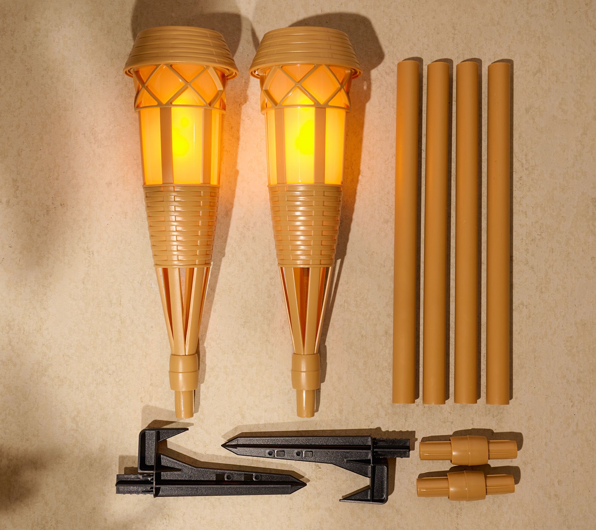 Compass Home Set of 2 Solar Torch Light - QVC.com