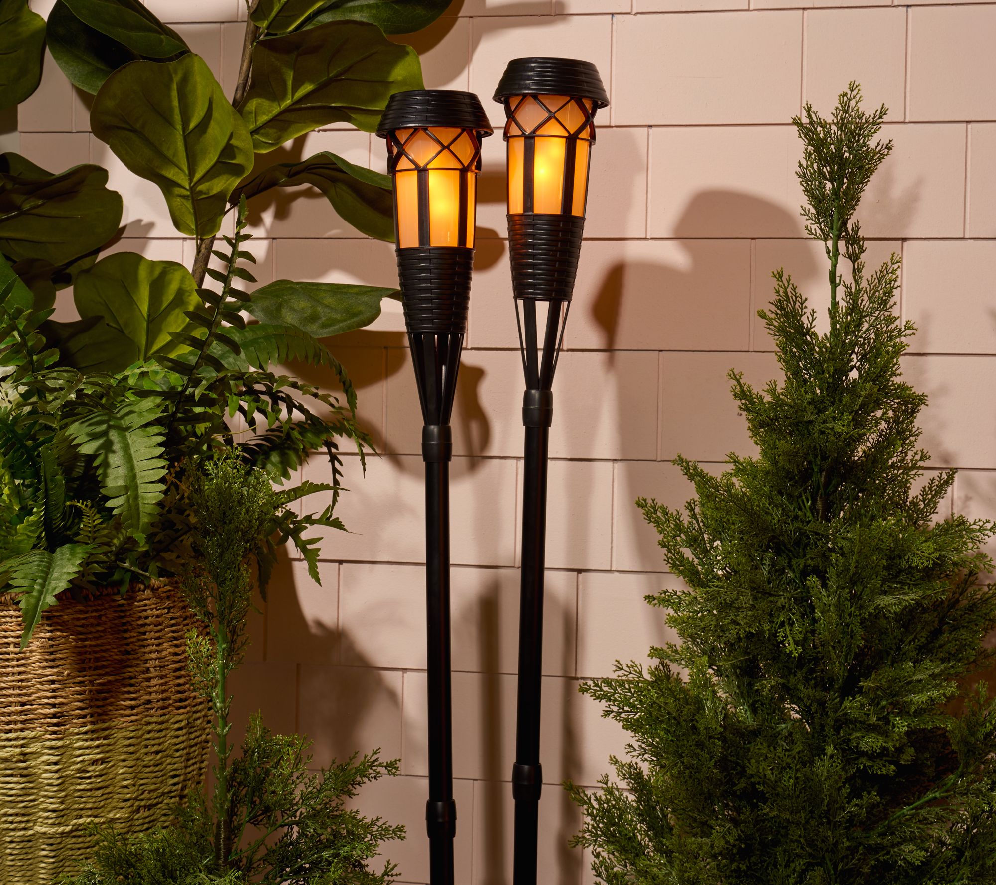 Compass Home Set of 2 Solar Torch Light