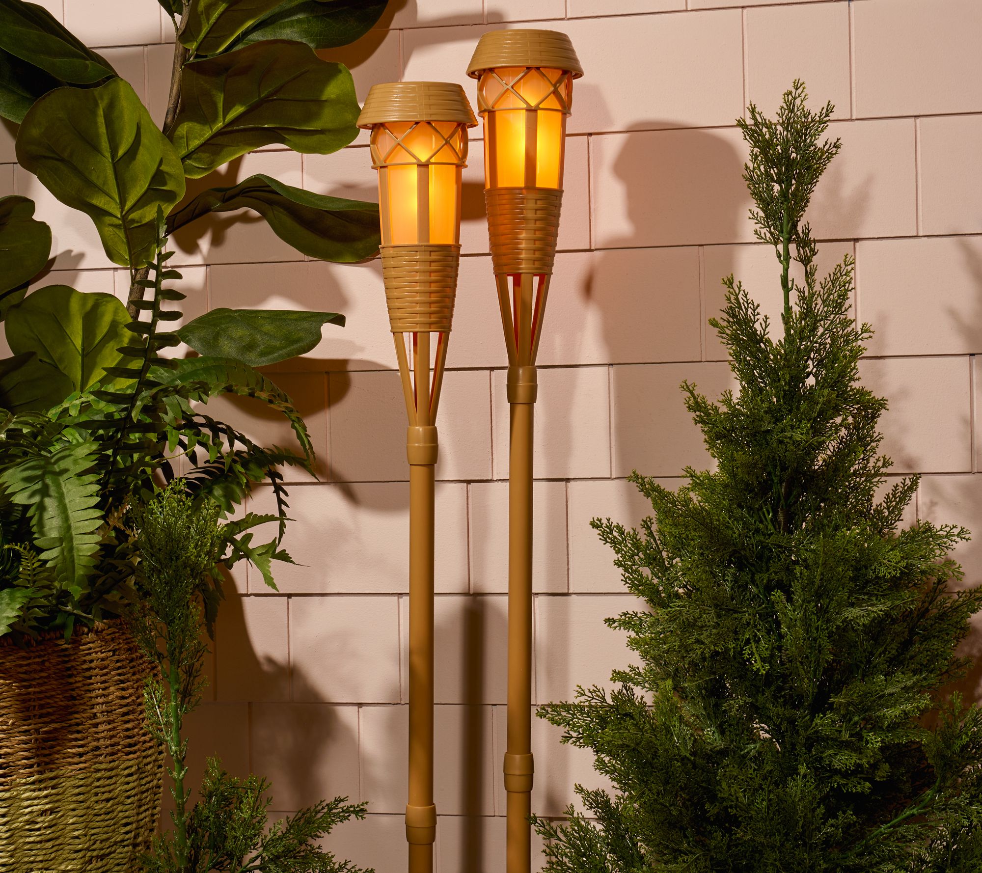 Compass Home Set of 2 Solar Torch Light