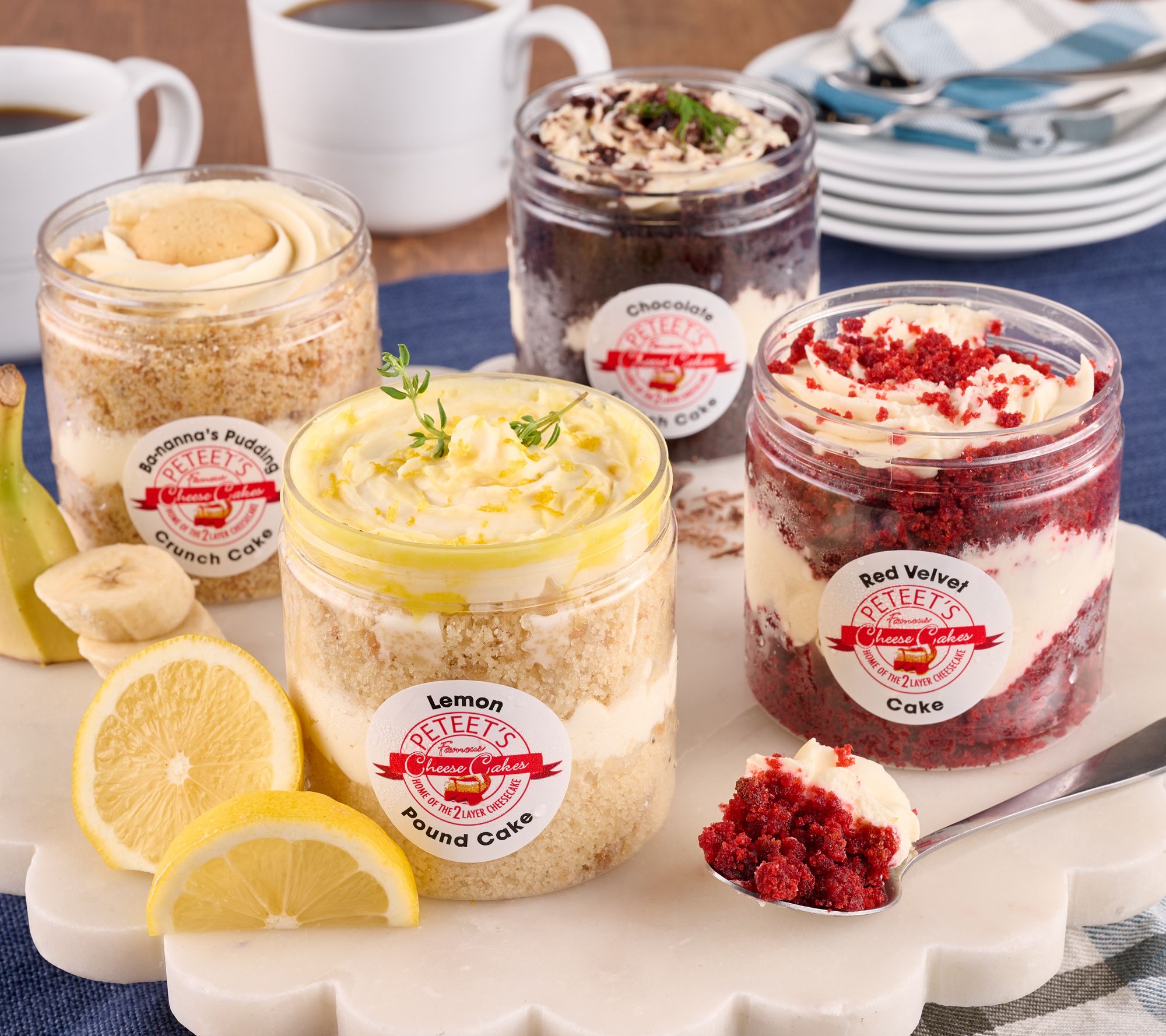 Peteet's Famous (4) 12oz Layered Cheesecake Cups