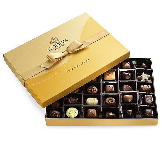 Godiva 36pc Assorted Chocolate Gold Ribbon GiftBox
