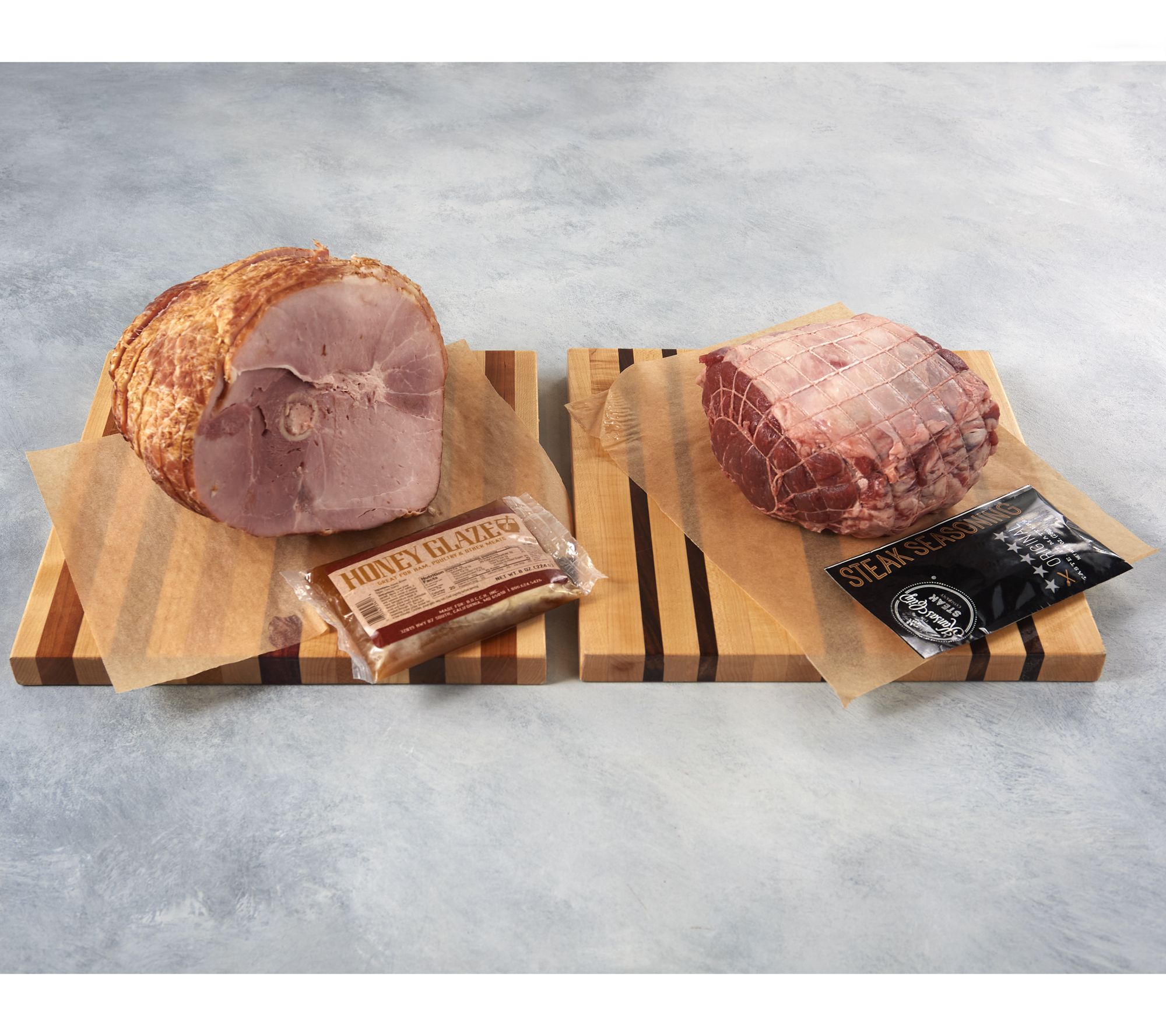 Kansas City Steaks BoneIn Ham, Prime Rib, or Combo