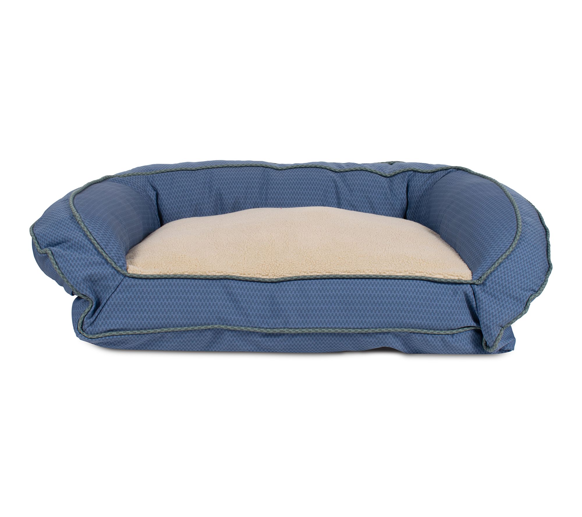 Carolina Pet Small GreenDog Checkered Wave Bolster Bed