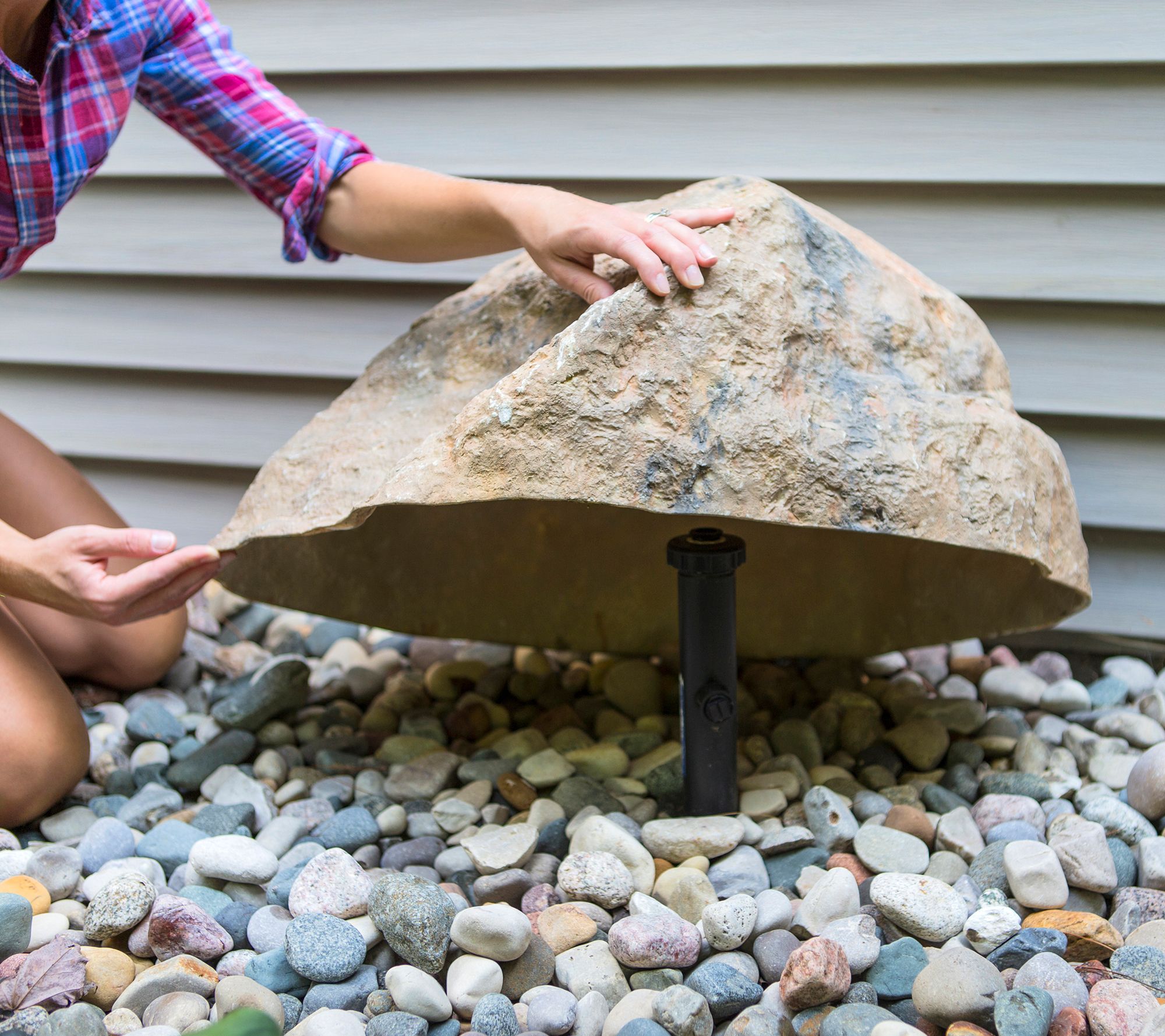 Outdoor Essentials Small or Medium Faux Rock - QVC.com