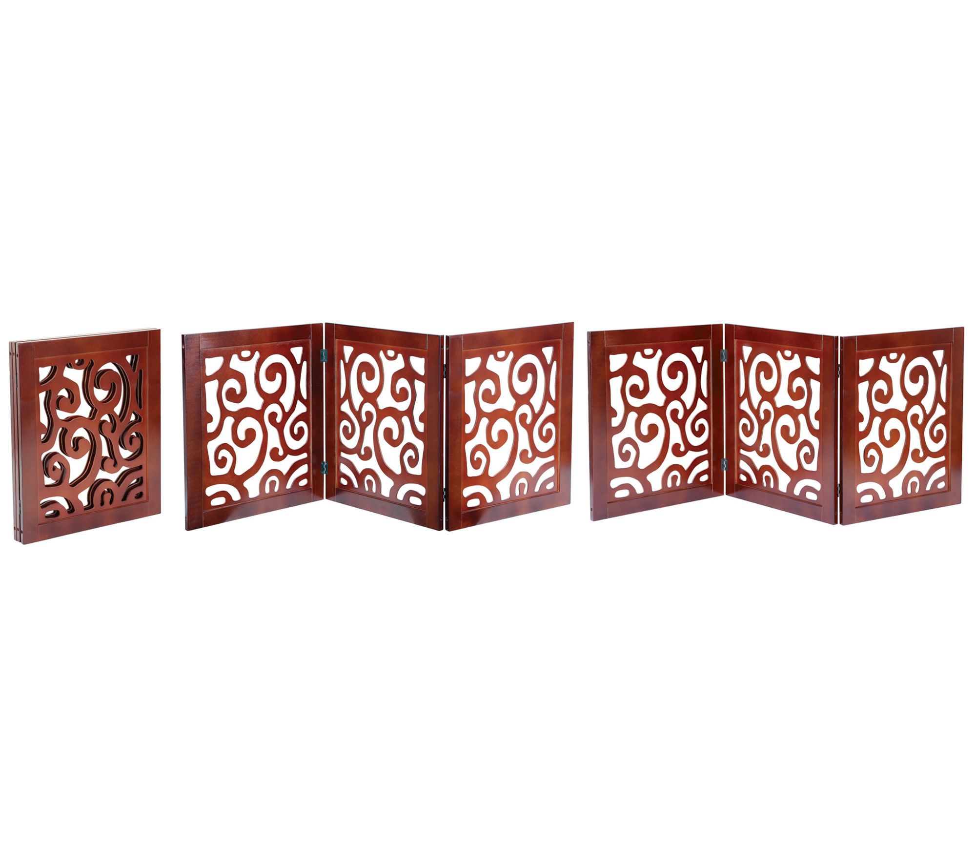 Pet Store Scrolled Wooden Adjustable Gate