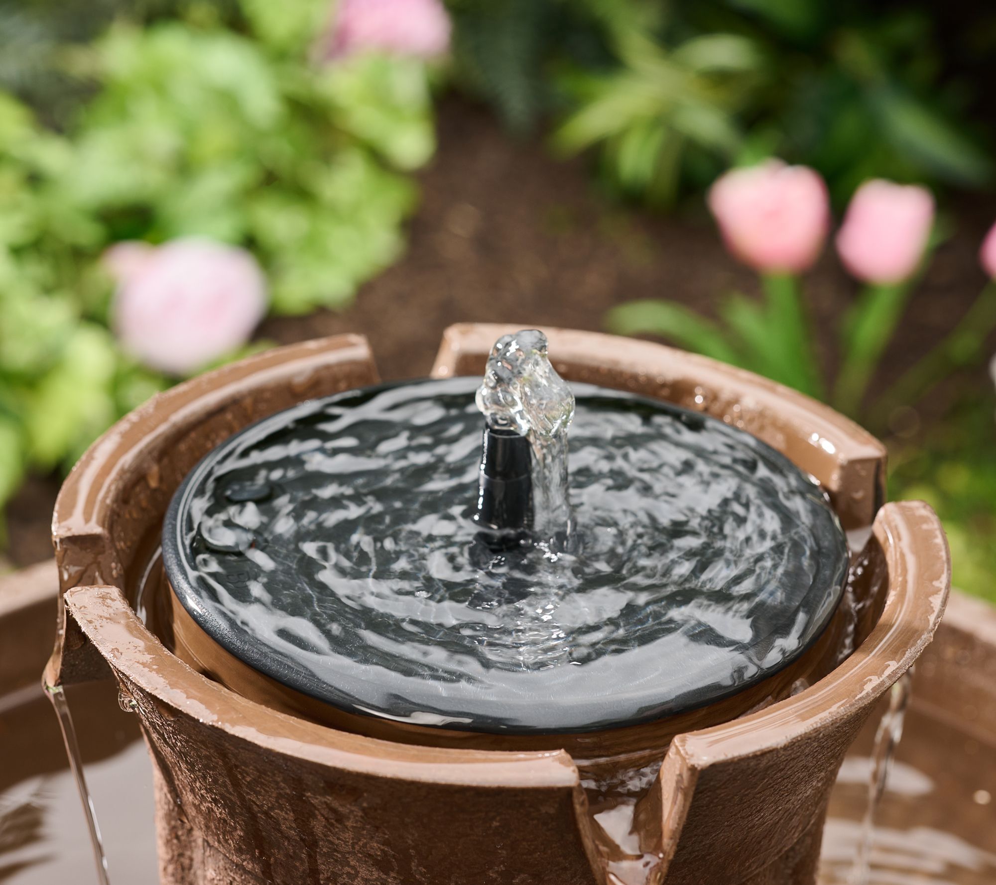 Bernini Bari 5-in-1 Cordless Fluted Fountain with Timer - QVC.com