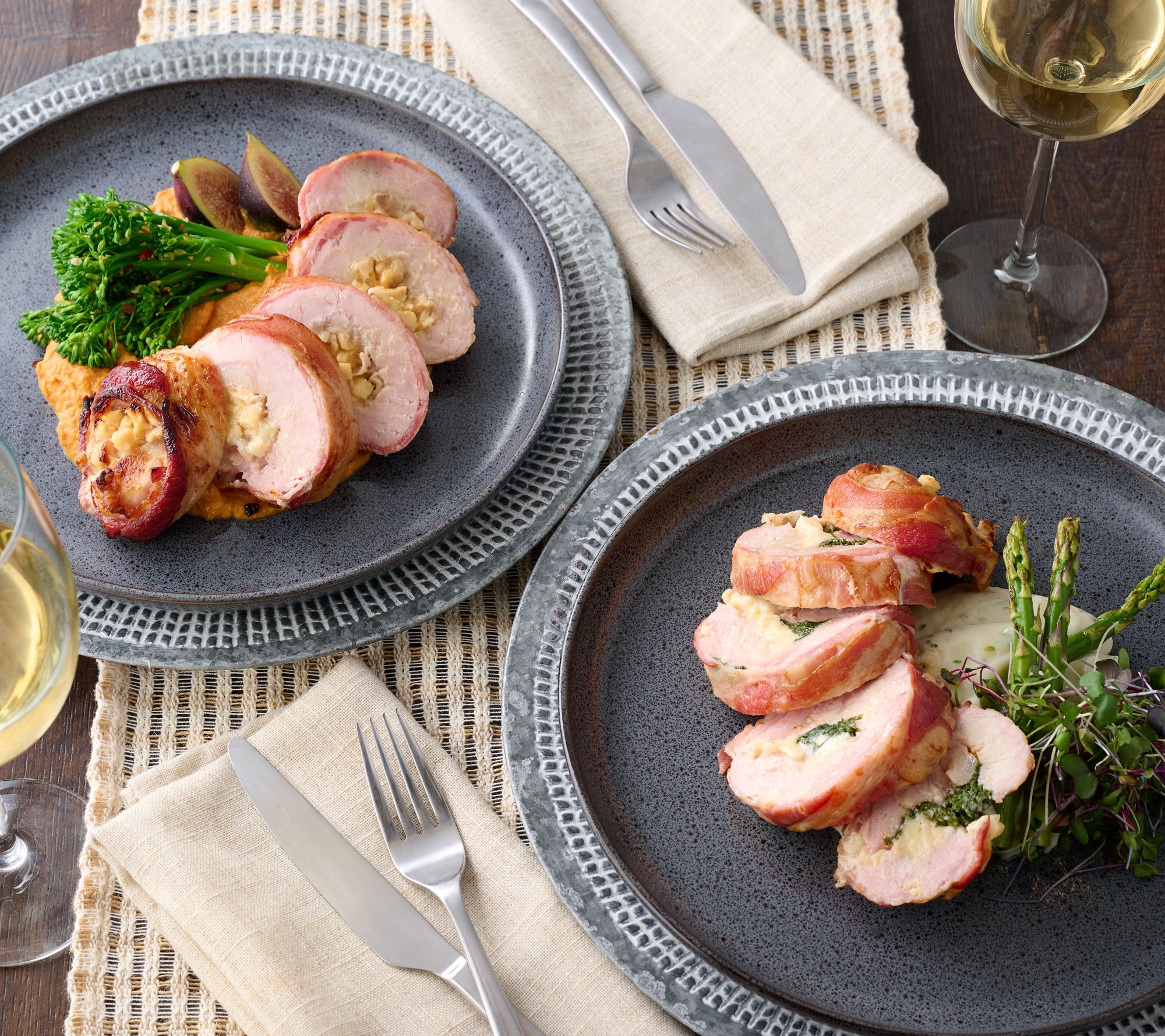 Family Farms (6) 14-oz Stuffed Bacon Wrapped Pork Loins - QVC.com