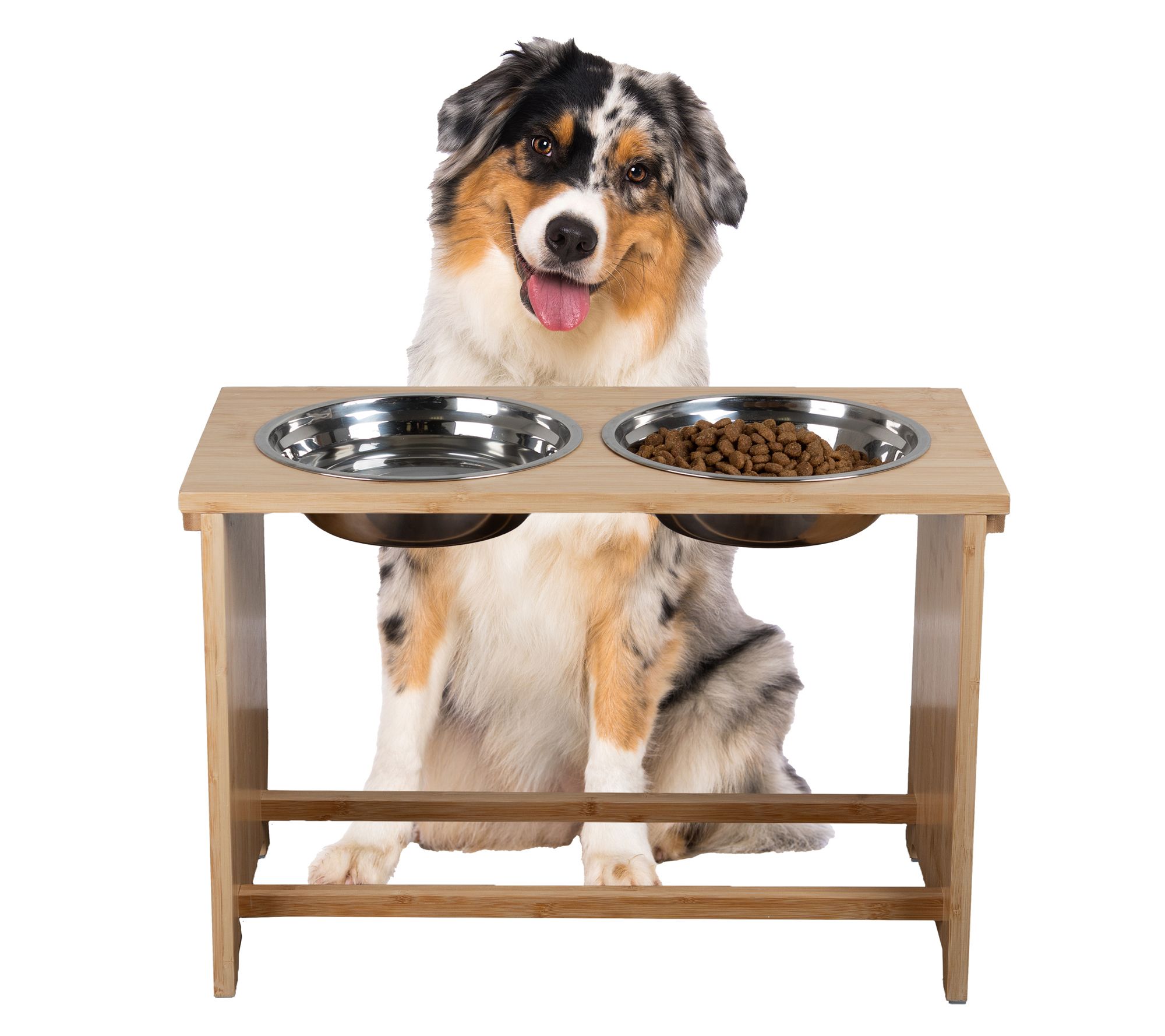 Petmaker 15" Raised Dog Bowl Stand & RemovablePet Bowls