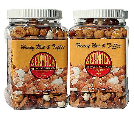 Germack's (2) 18-oz Jars Honey Nut & Toffee