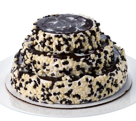 Balboa Desserts 3 lb. Black & White Tower Cake - QVC.com