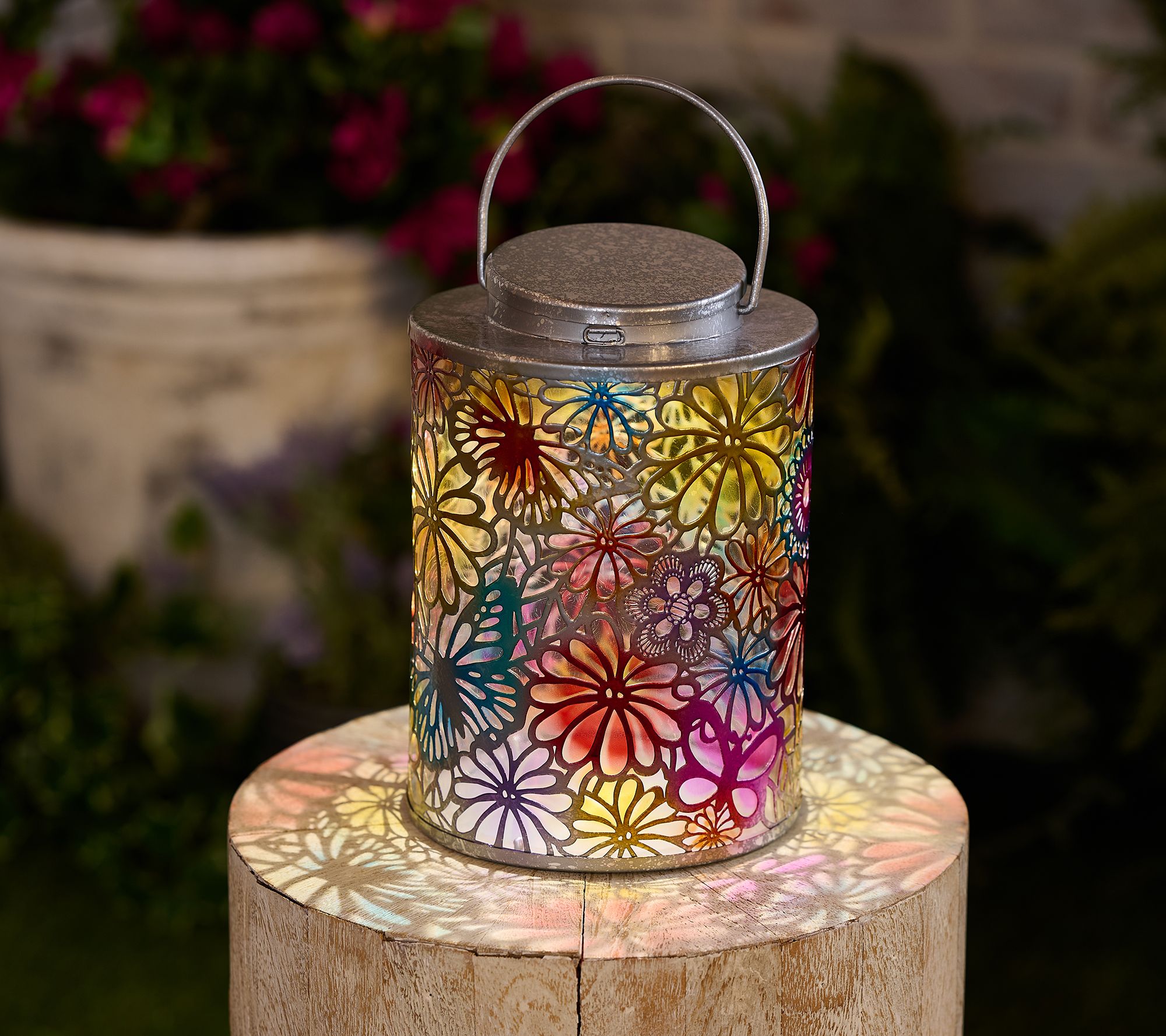 "As Is" Girl Next Door Illuminated Metal Lantern w/ Reflection