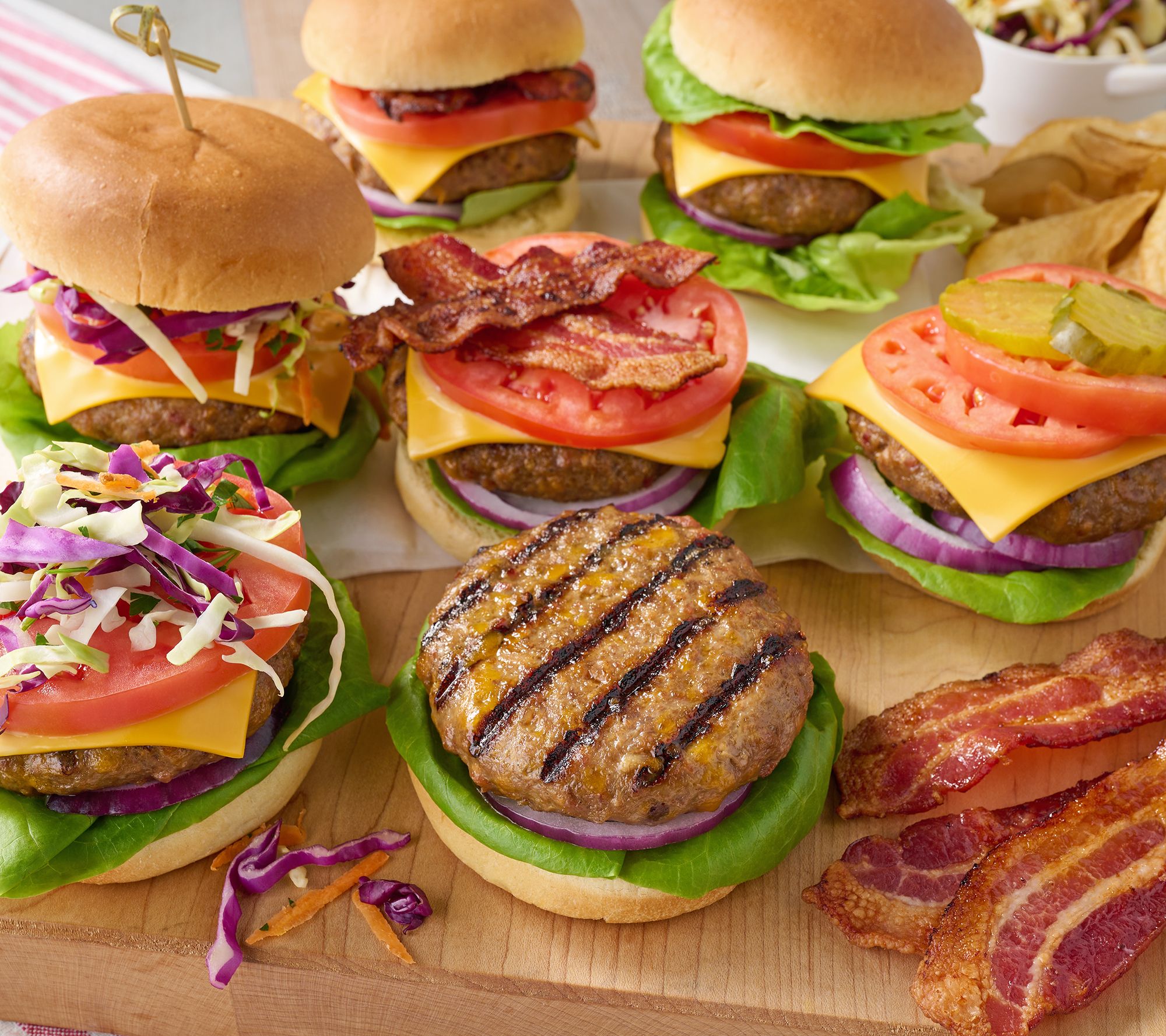 Rastelli's (12) or (24) 5.33-oz. Black Angus Bacon Cheddar Burgers