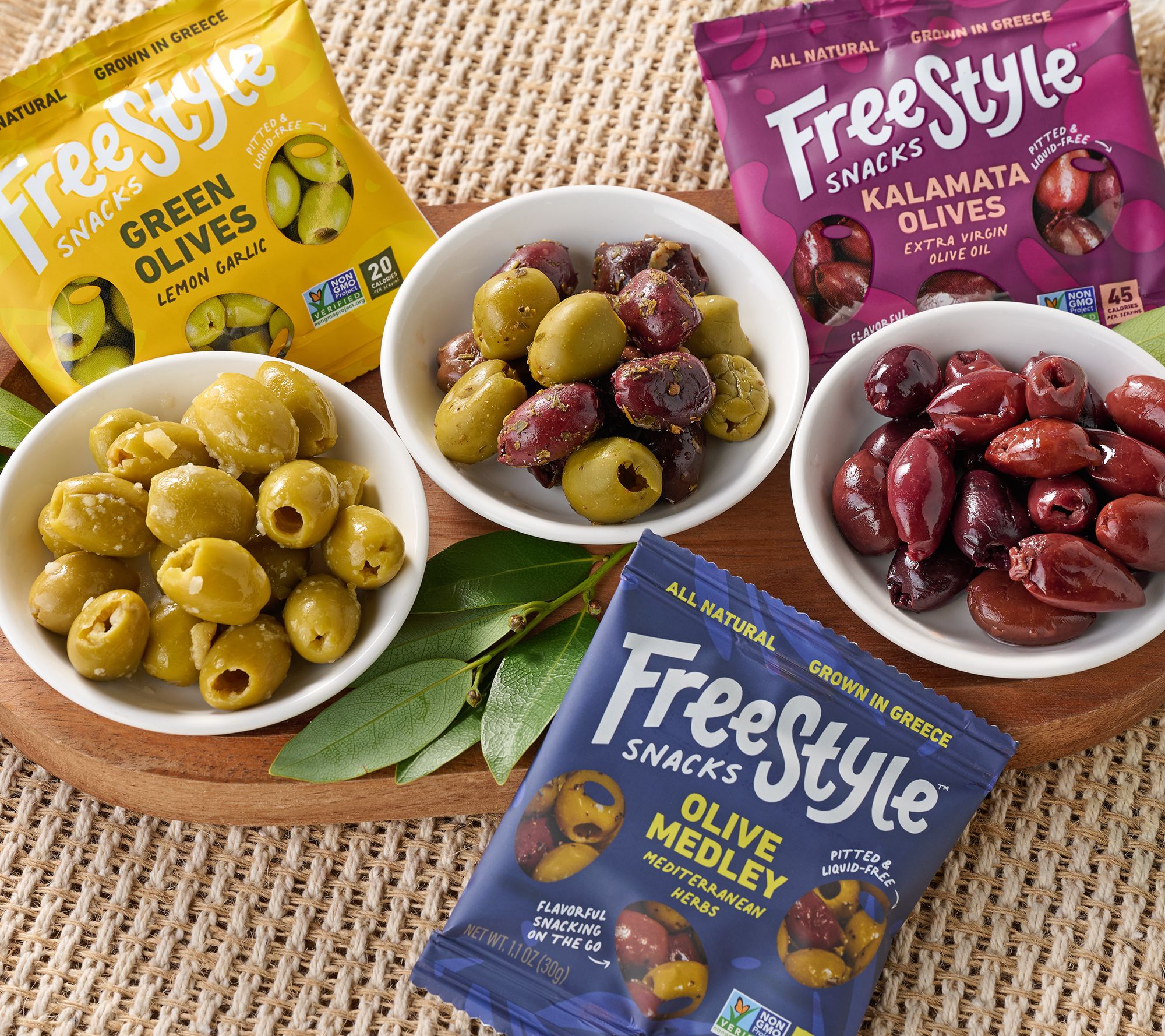 Freestyle Snacks 9ct Bags of Premium Greek Olives