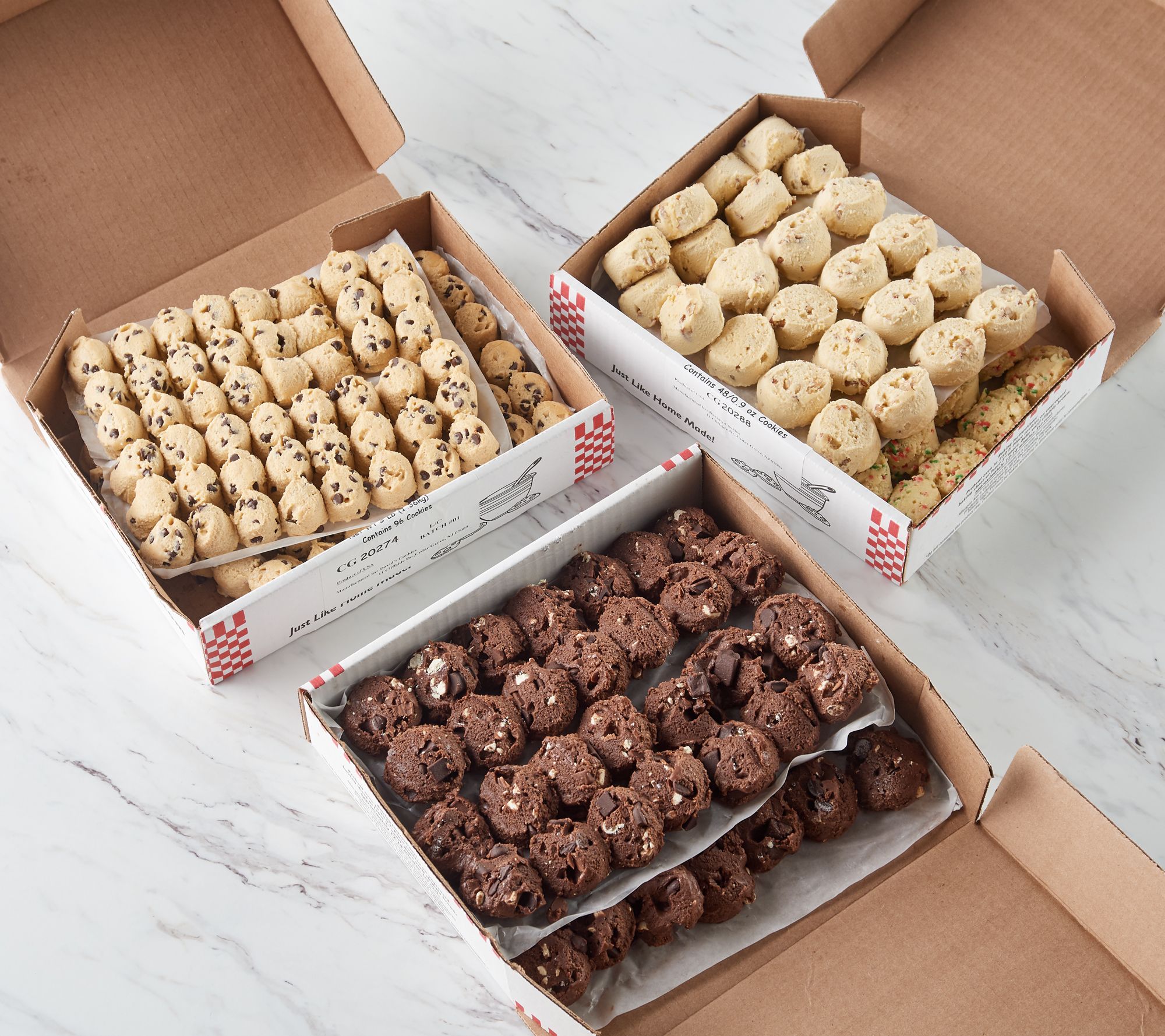 (QVC) David's Cookies 200 Piece Preformed Cookie Dough Sampler