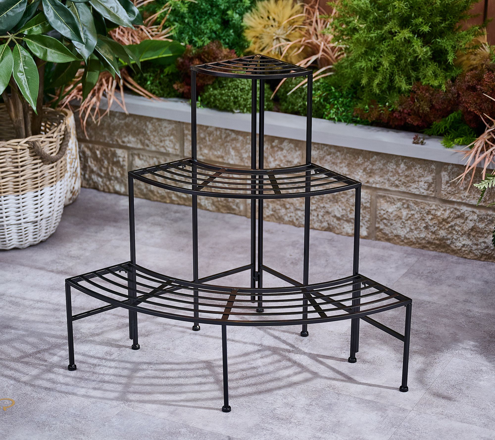 28.5 Tall 3-Tier Metal Plant Stand by Linda Vater