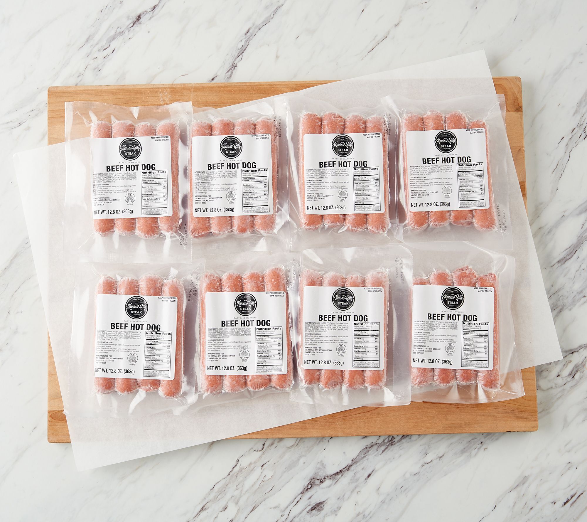 Kansas City Steak Co. (16) or (32) 3.2 oz All Beef Hot Dogs