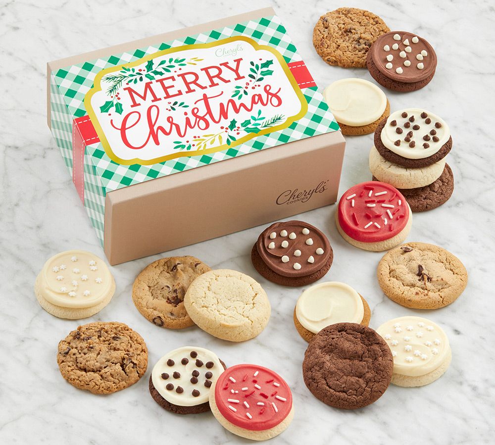 SH 11/4 Cheryl's 18 Pc Merry Christmas Cookie Box