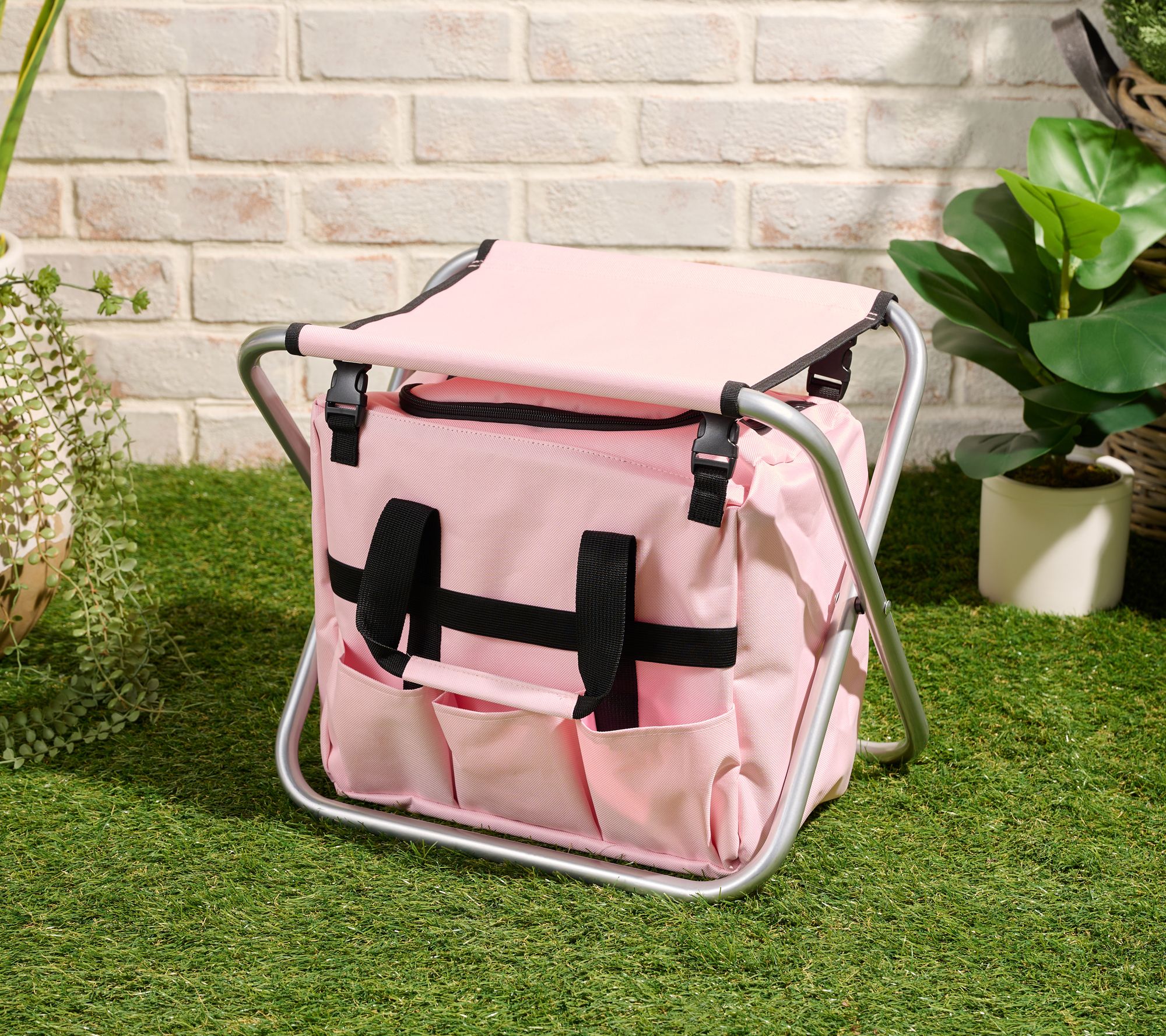 "As Is" P.S. Home Portable Garden Seat with Removable Tool Bag