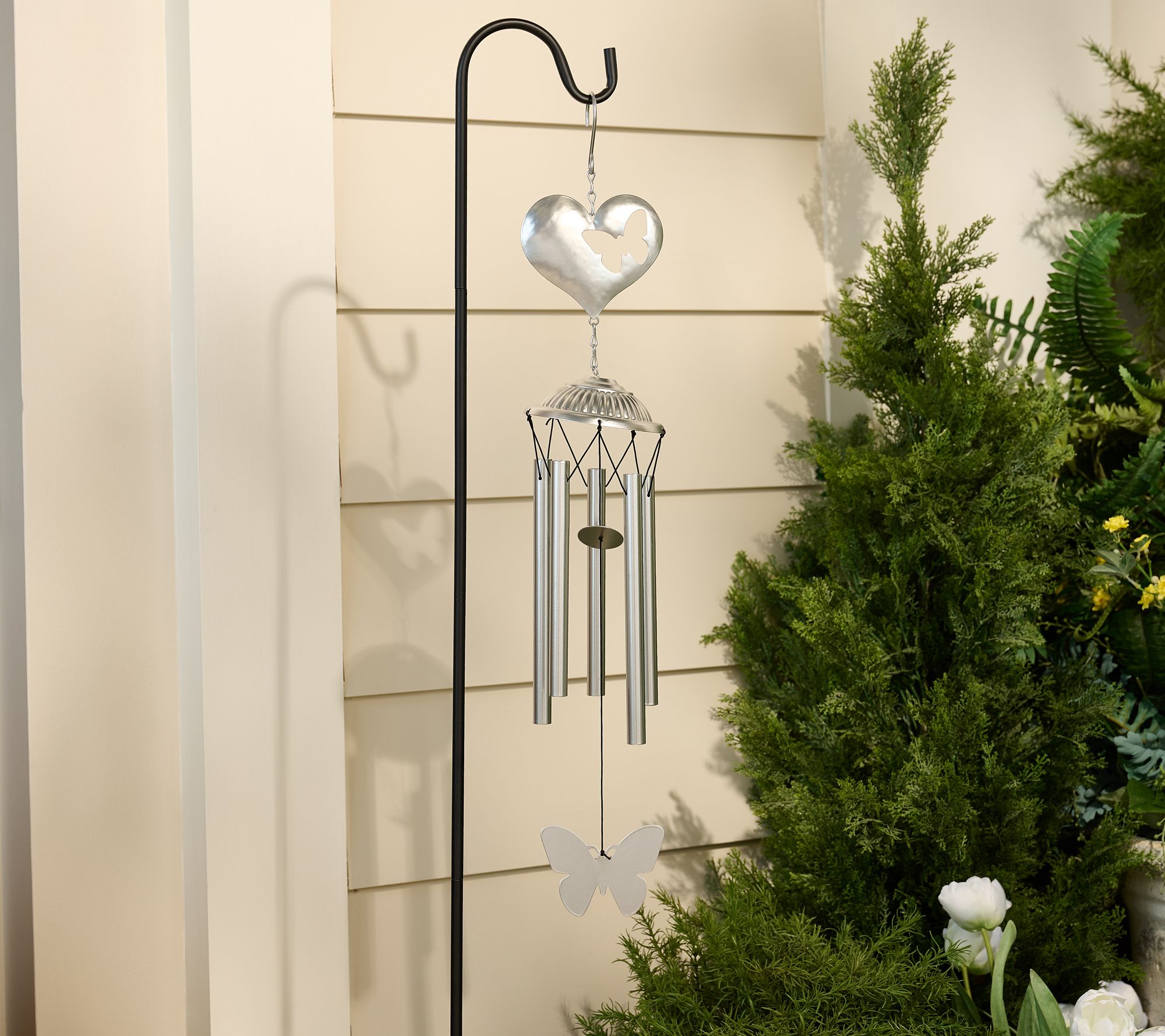 "As Is" Girl Next Door Heart Shaped Windchime with Icon and Hook