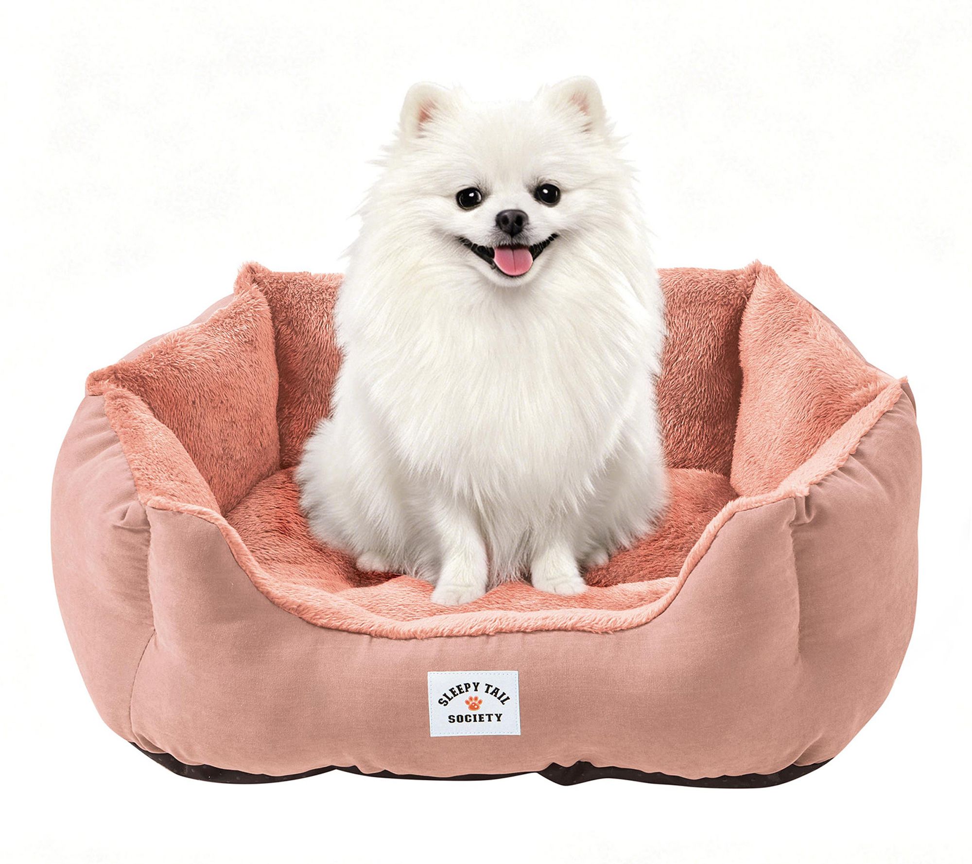 Sleepy Tail Society Small Peaches Cuddler Pet Bed