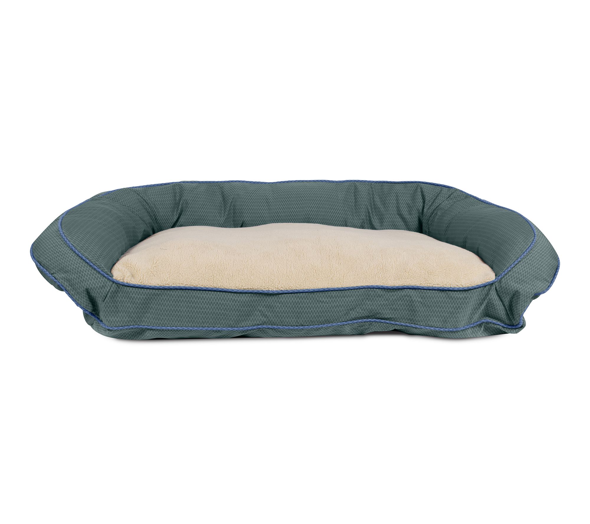 Carolina Pet Large GreenDog Checkered Wave Bolster Bed
