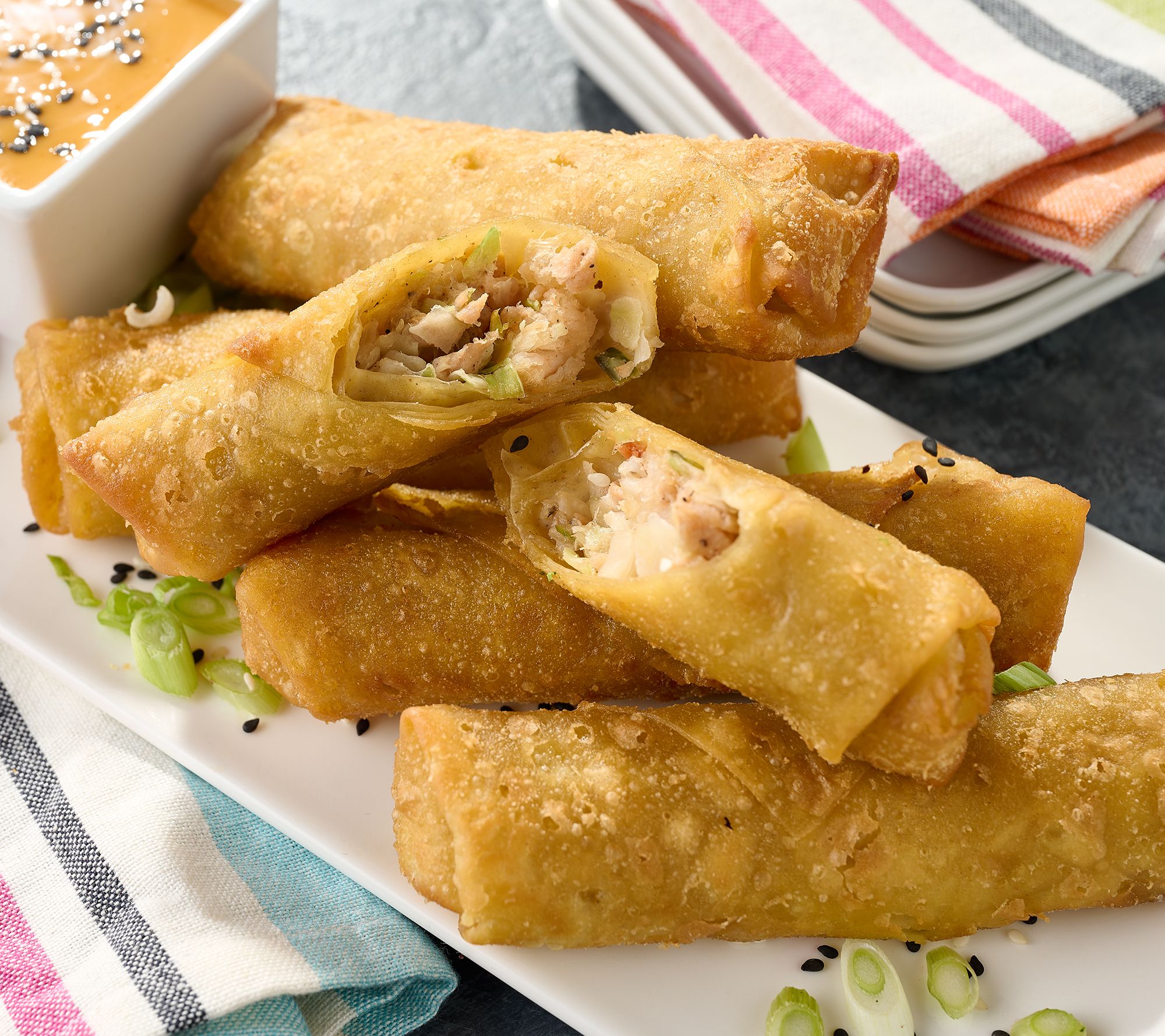 Falkor Fusion (15) 3-oz Shrimp, Veggie or Cheesesteak Eggrolls