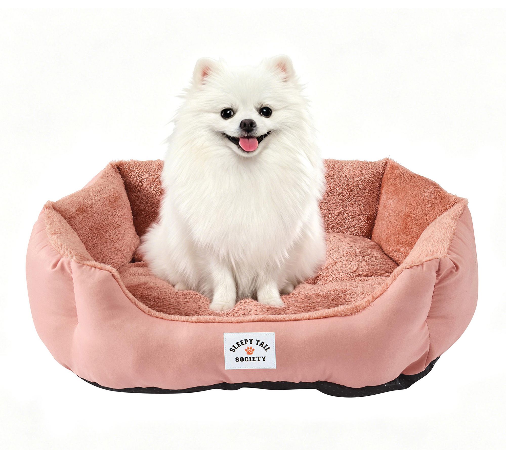 Sleepy Tail Society Medium Peaches Cuddler Pet Bed