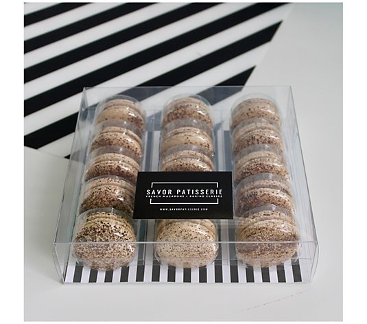Savor Patisserie Box of 15 Coffee French Macarons