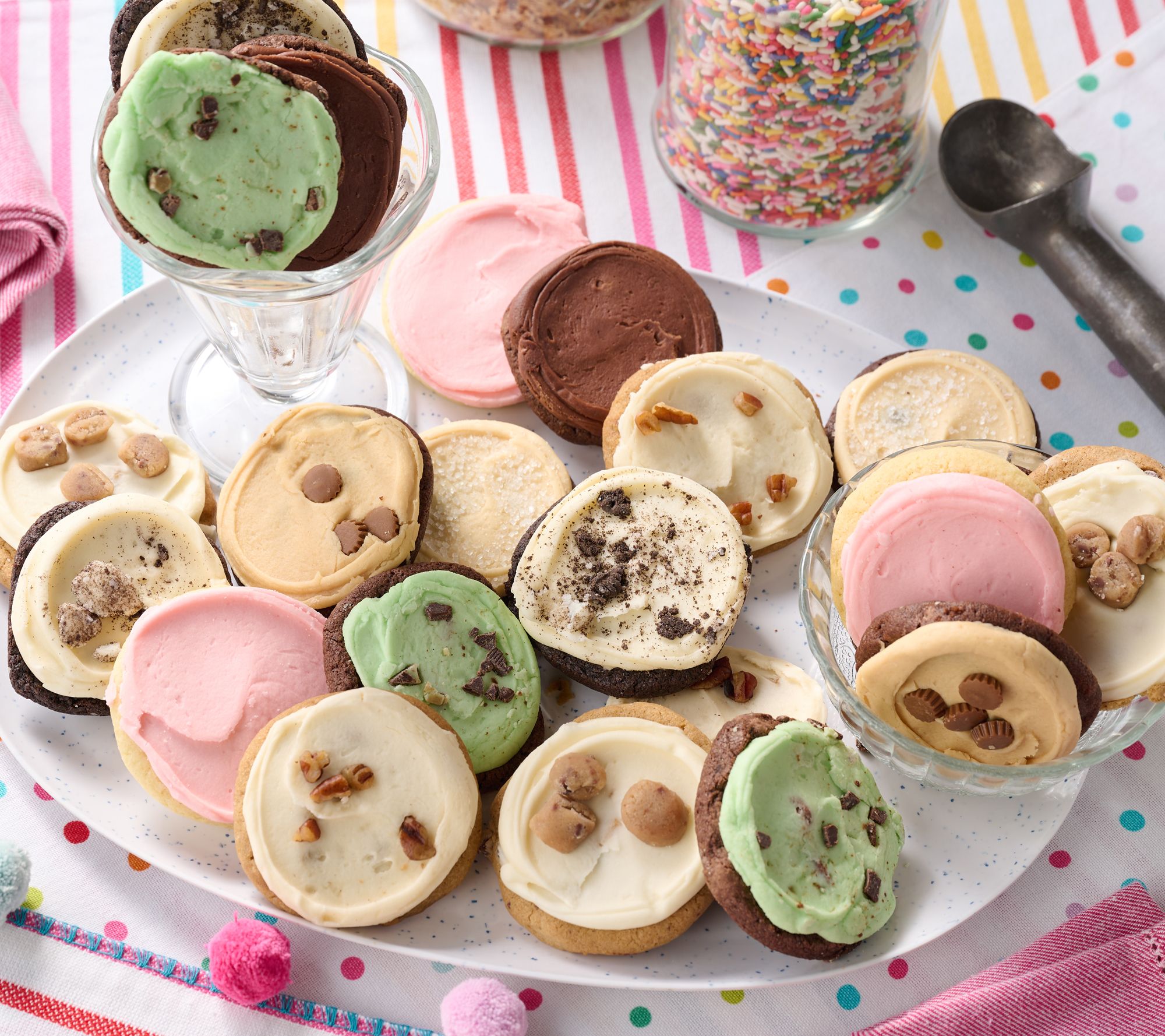 Cheryl's 24 Piece Ice Cream Flavors Cookie Assortment