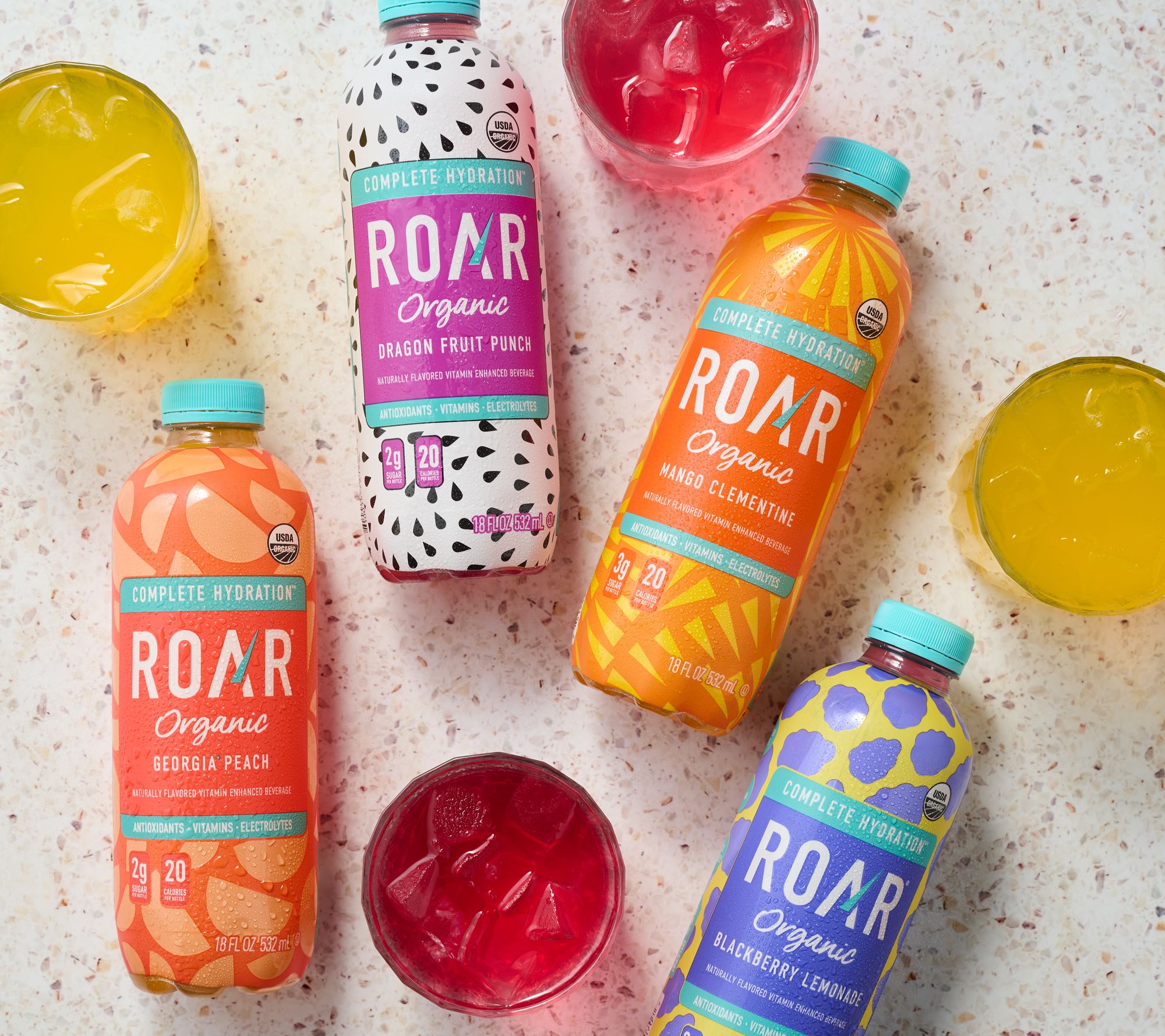 Roar Organic 12 Bottles Vitamin & Electrolyte Beverage Auto-Delivery