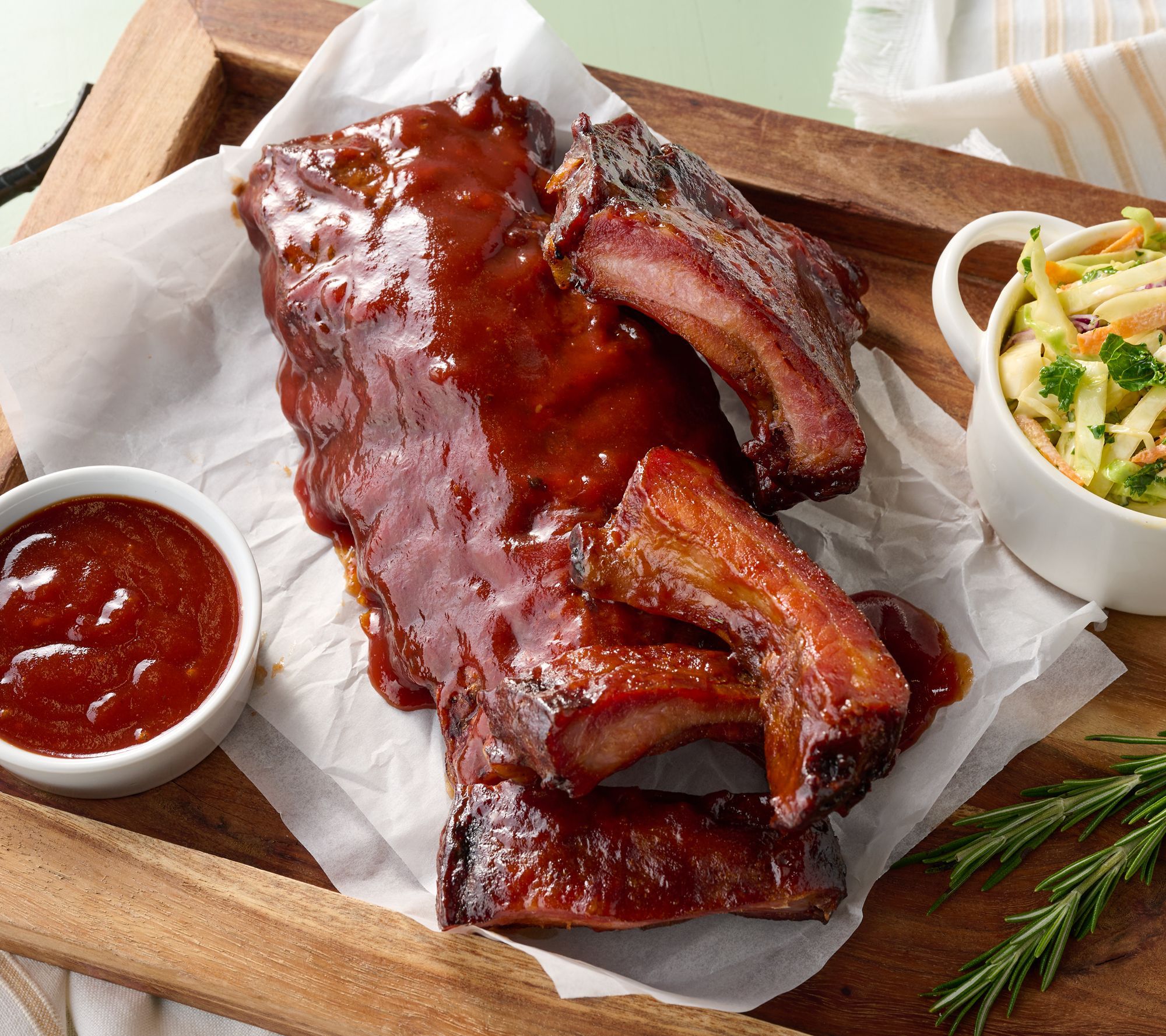 Corky's BBQ 6-lbs of Smoked Baby Back Ribs With Choice of BBQ Sauce
