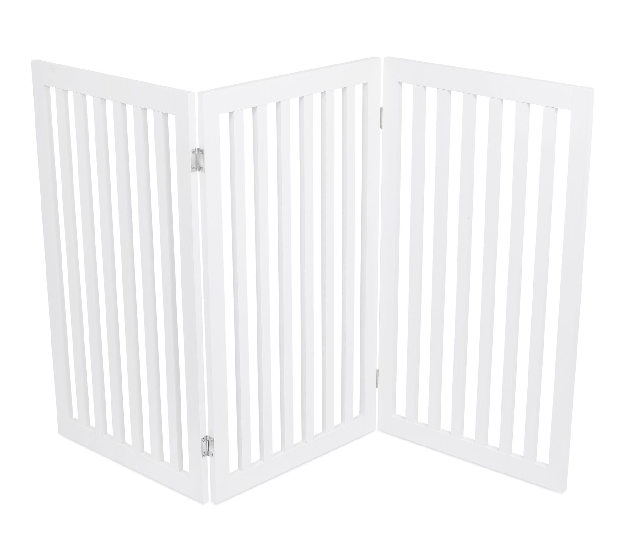 BirdRock Home Wooden 36" Freestanding 3 Panel Foldable Pet Gate