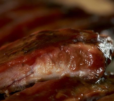 Corky #39 s BBQ (4) 2 lb Honey BBQ Rib Racks QVC com
