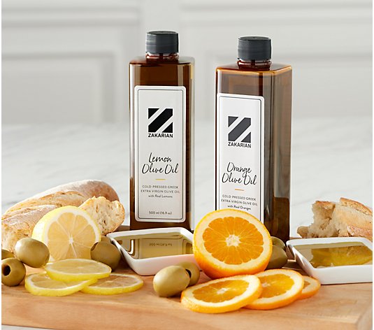 Geoffrey Zakarian Set of 2 500mL Orange & Lemon Olive Oils