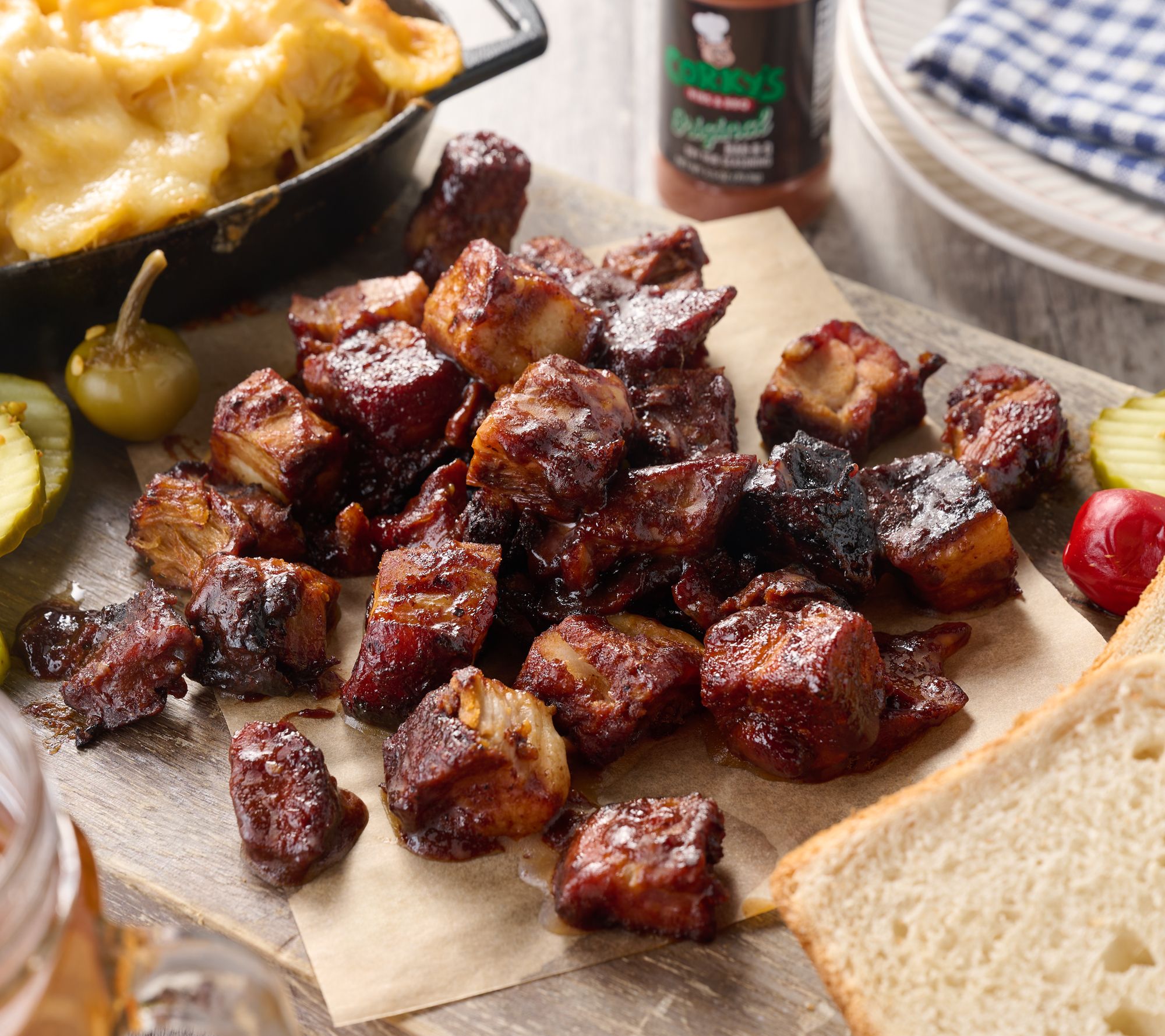 Corky's BBQ (3) or (6) 1-lb Pork Burnt Ends with 2.5-oz Seasoning - QVC.com